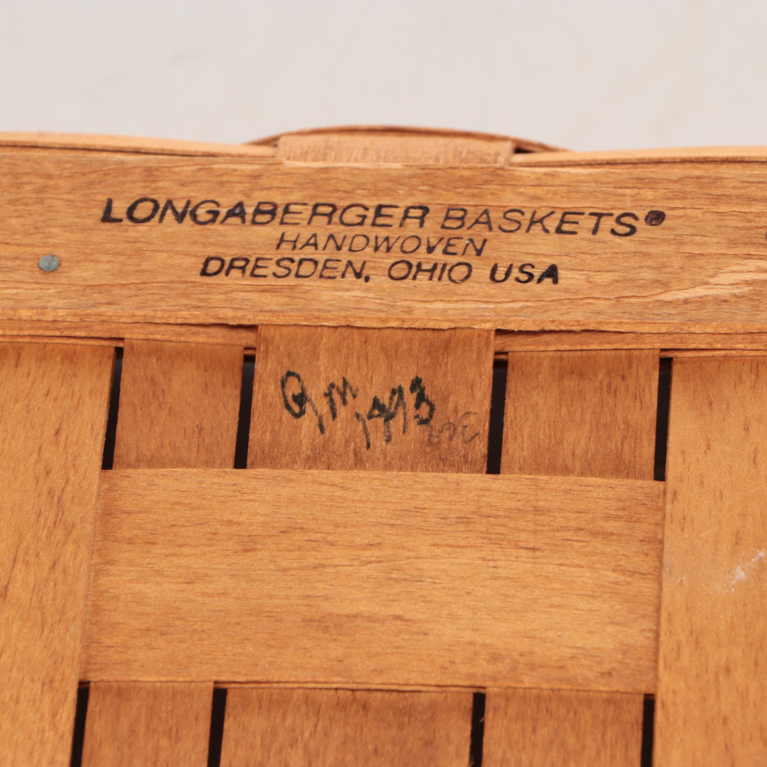 Ohio Made Longaberger Hand-Woven Wood Baskets