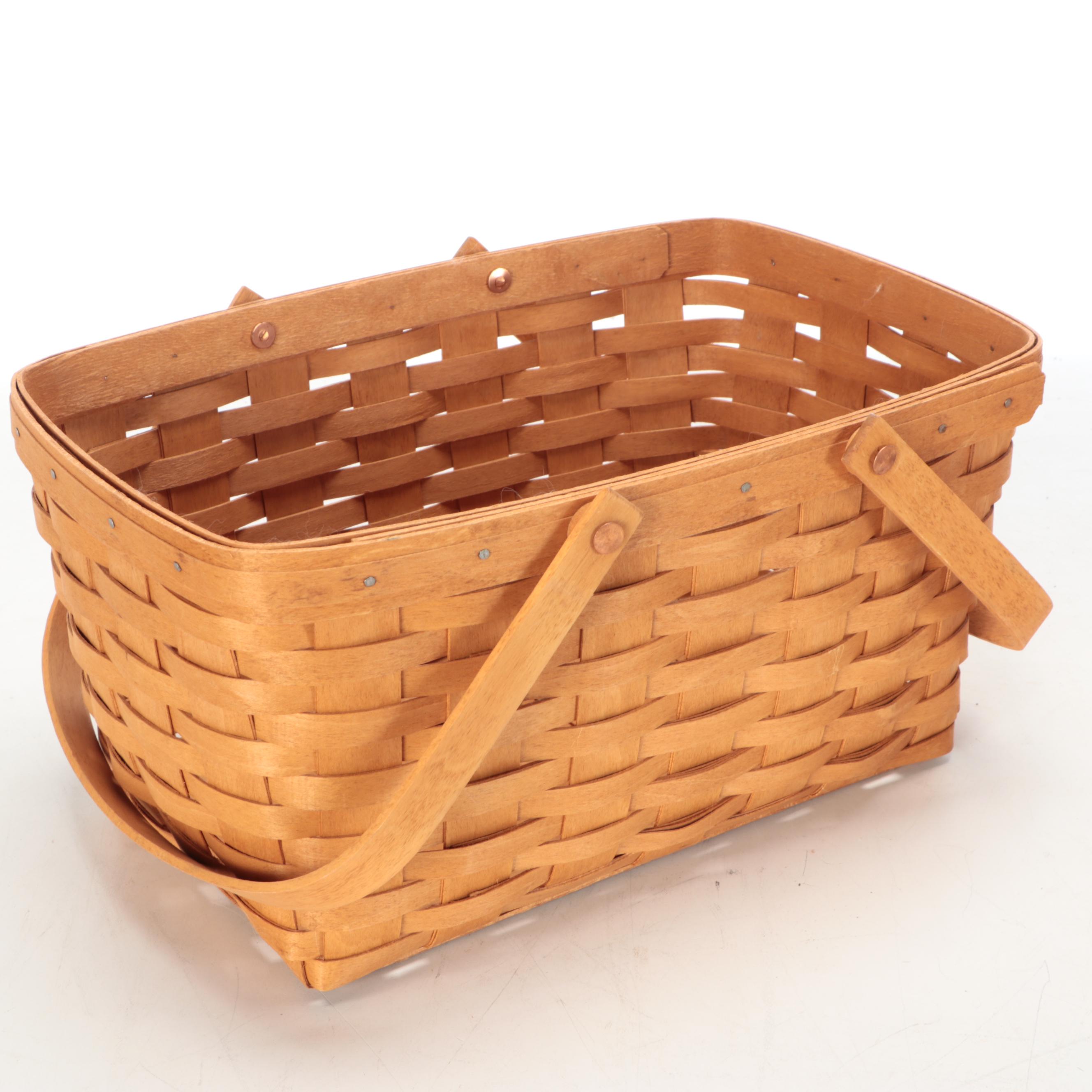 Ohio Made Longaberger Hand-Woven Wood Baskets