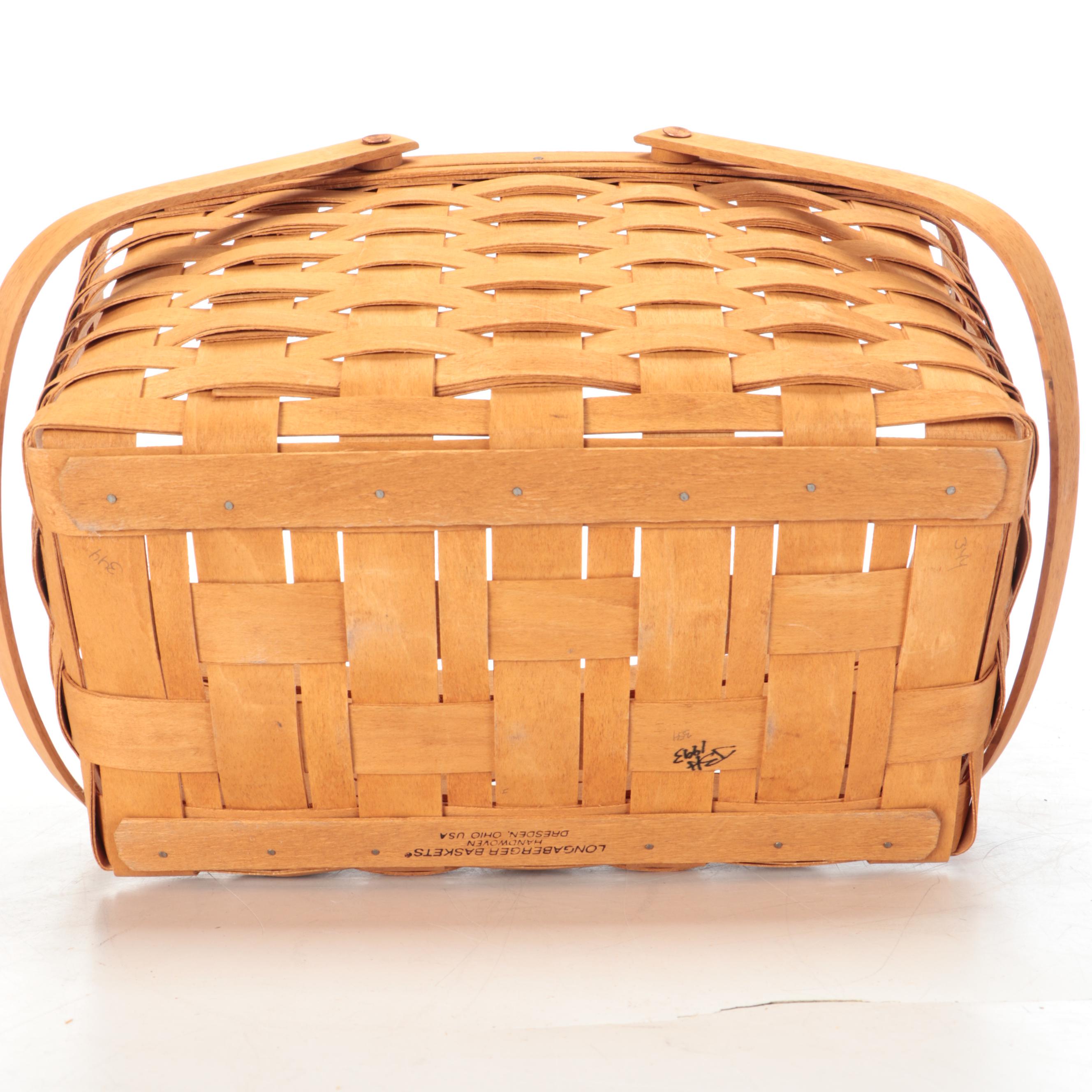 Ohio Made Longaberger Hand-Woven Wood Baskets