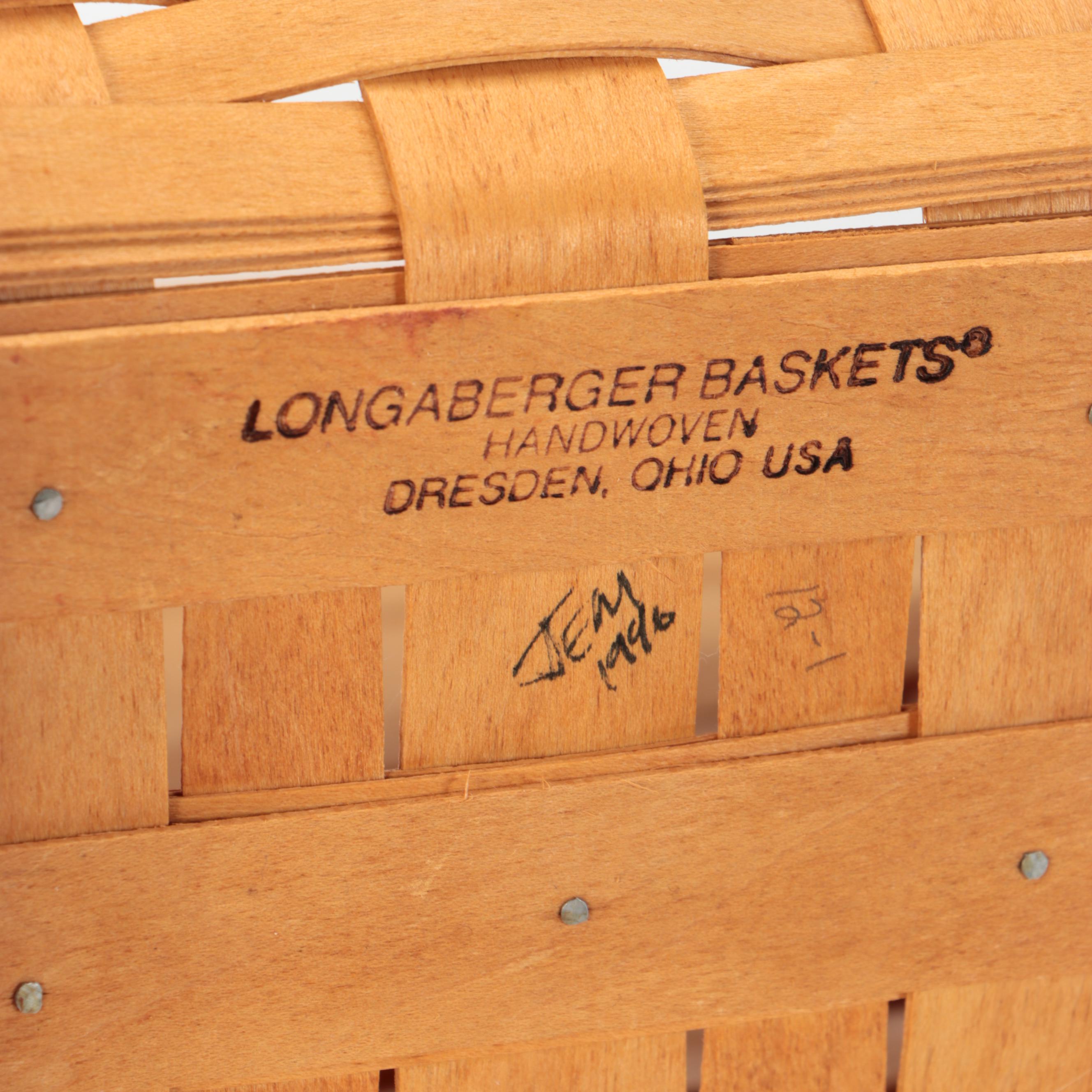 Ohio Made Longaberger Hand-Woven Wood Baskets