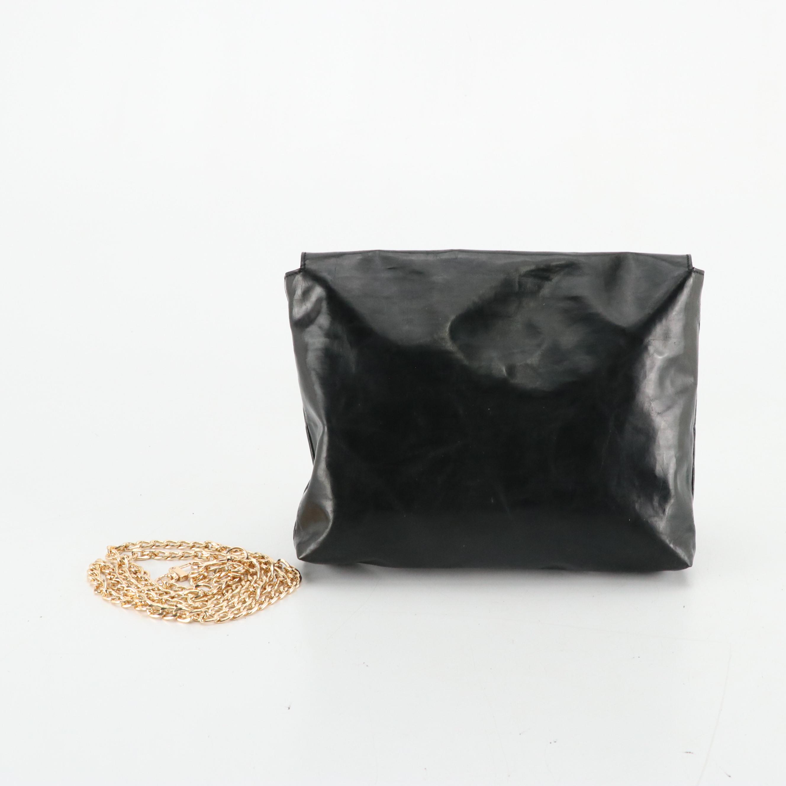 Chanel Black Vinyl CC Cosmetic Pouch