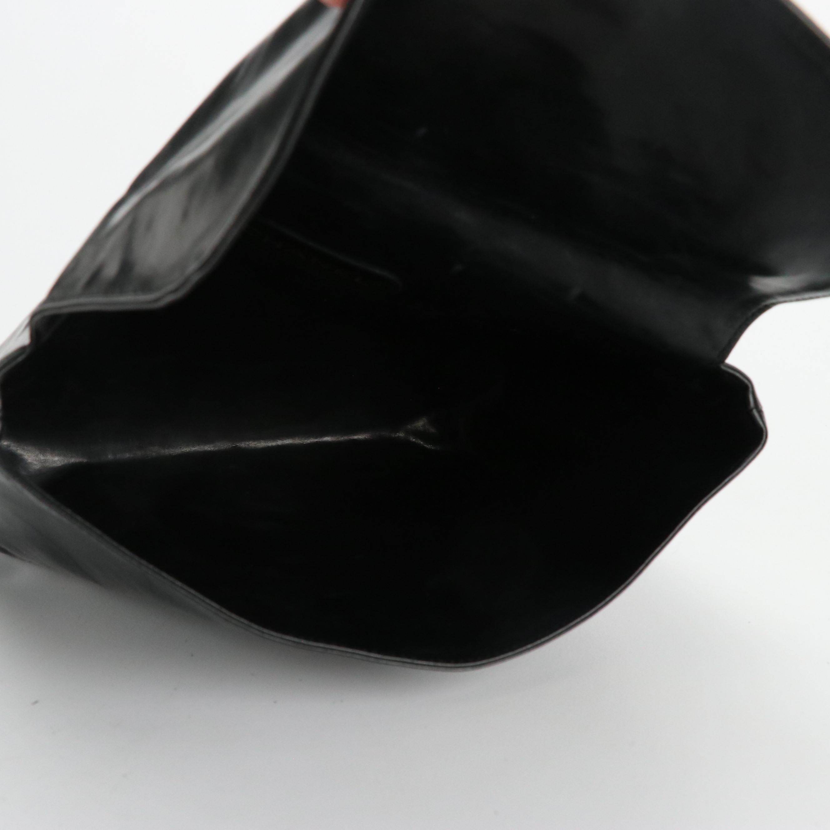 Chanel Black Vinyl CC Cosmetic Pouch