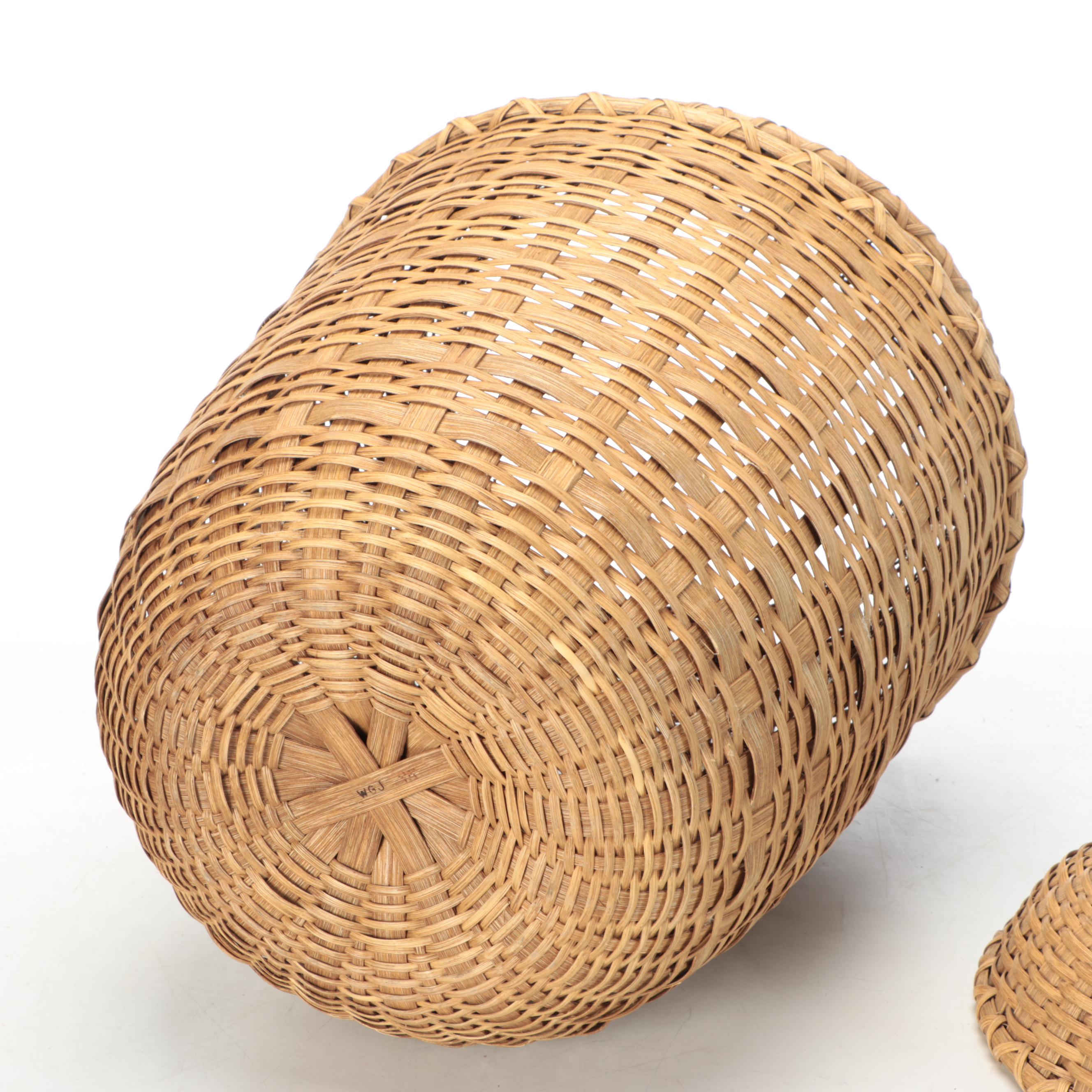 Hand-Woven Wicker Storage Hamper