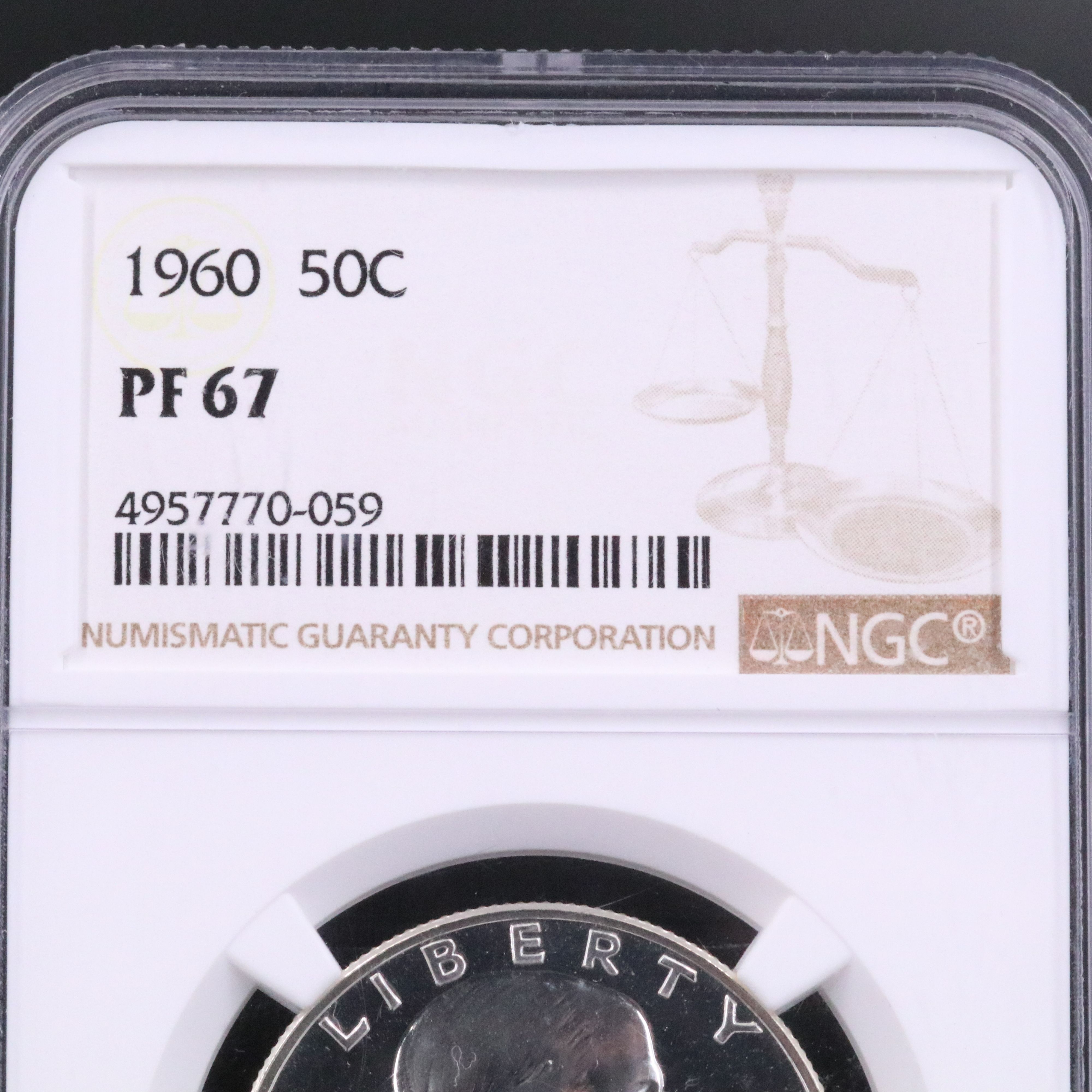 NGC PF67 1960 Silver Franklin Half Dollar