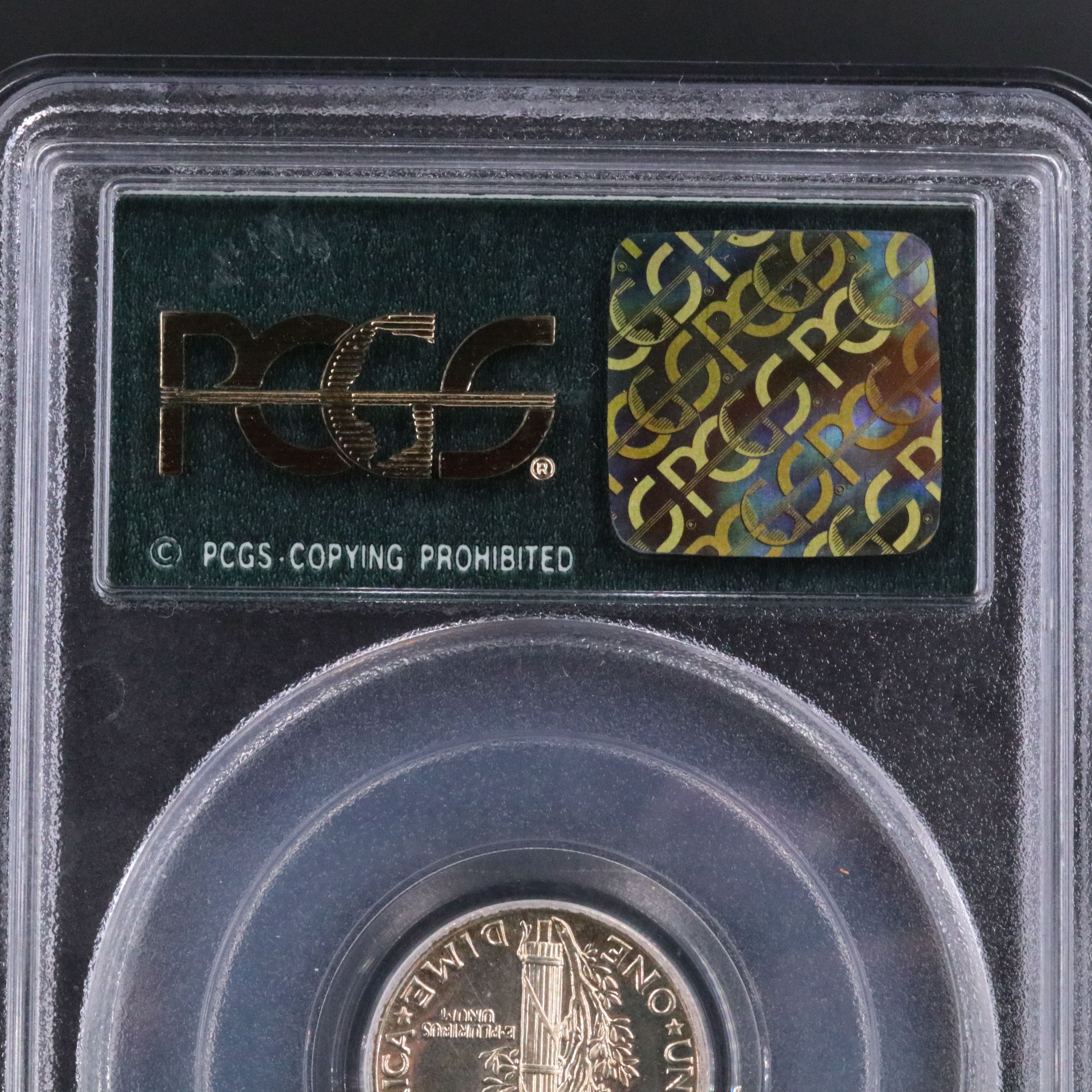 PCGS PR64 1942 Mercury Dime with CAC Sticker