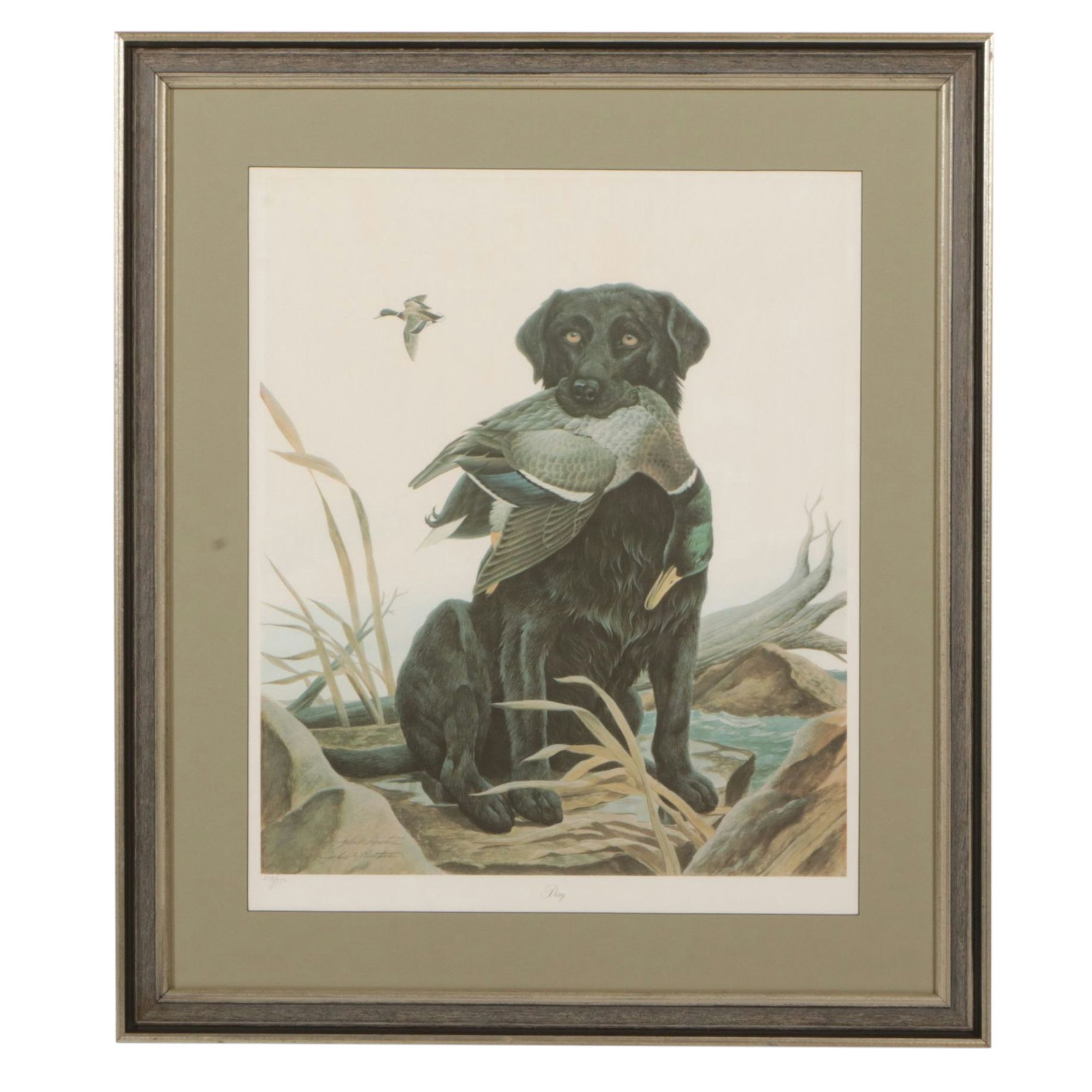 John A. Ruthven Offset Lithograph "Decoy", Late 20th Century