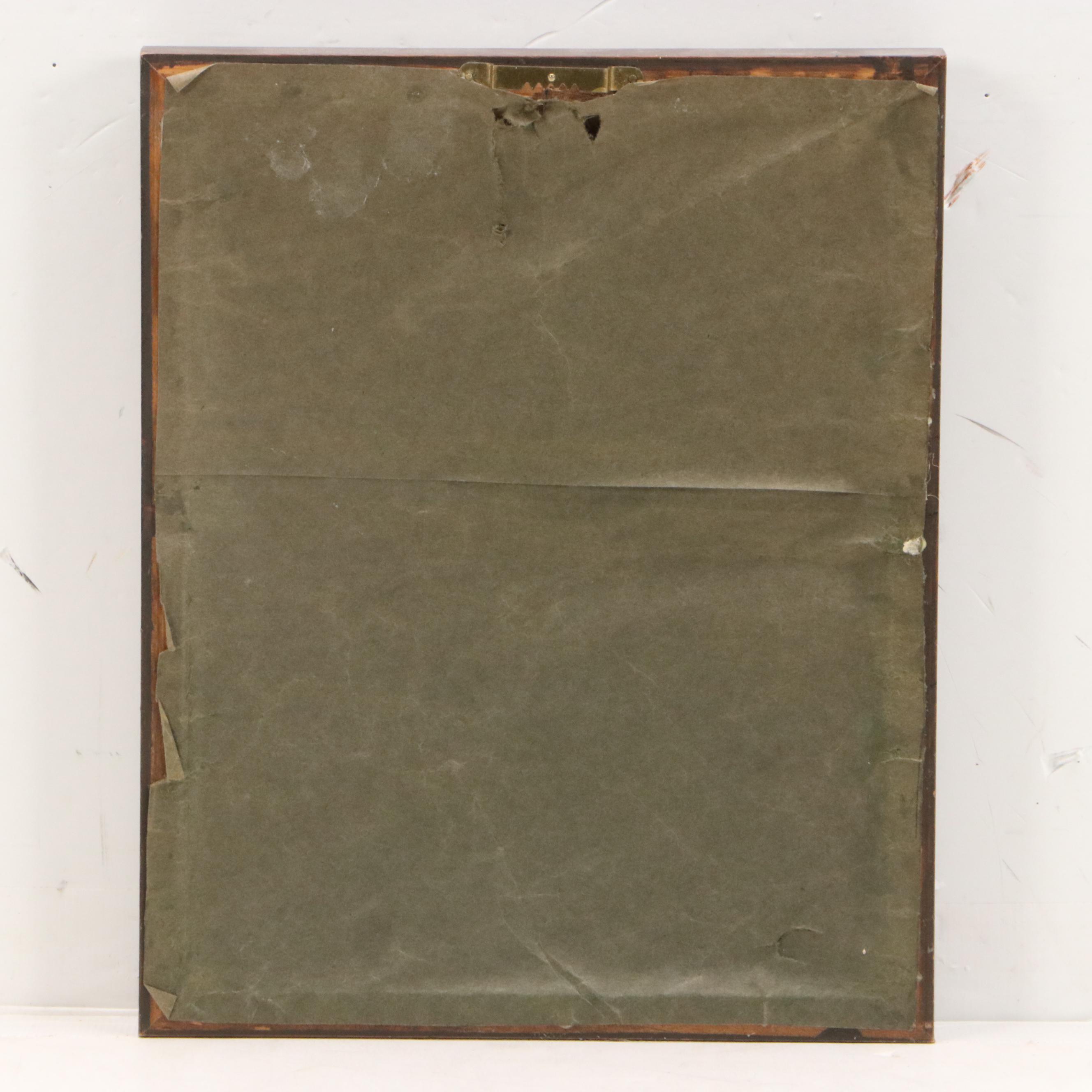 Watercolor Narrative Scene with 3D Elements, Late 20th Century