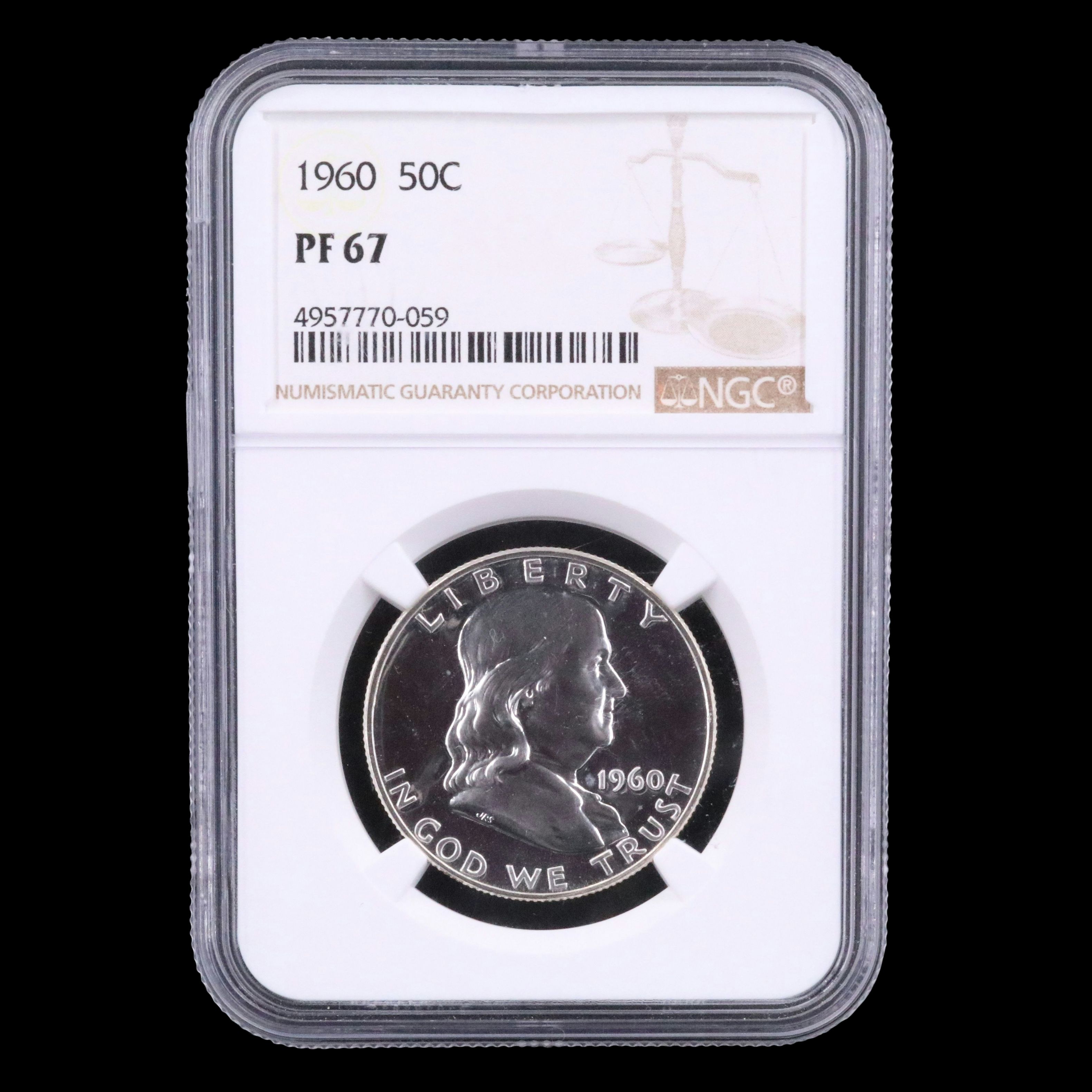 NGC PF67 1960 Silver Franklin Half Dollar