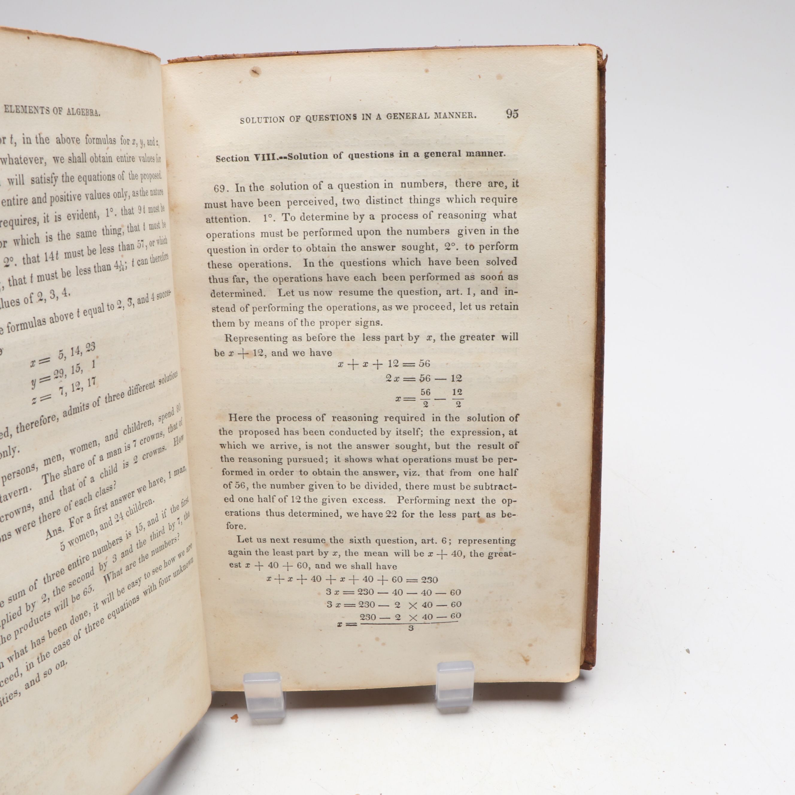 "Elements of Algebra" by William Smyth, 1843