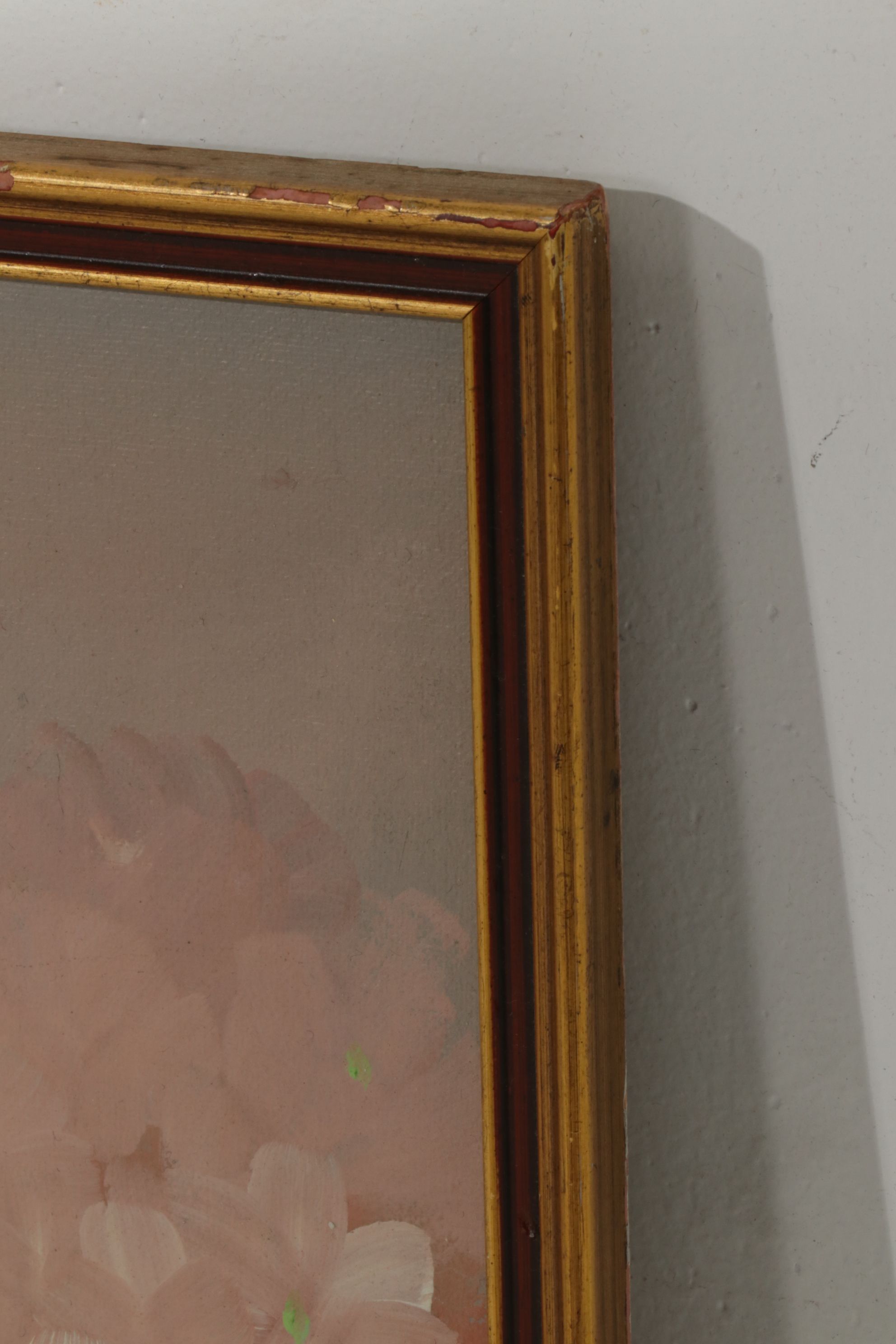 Rico Tamaso Oil Painting Scene of Butterflies Amongst Blossoming Flowers,