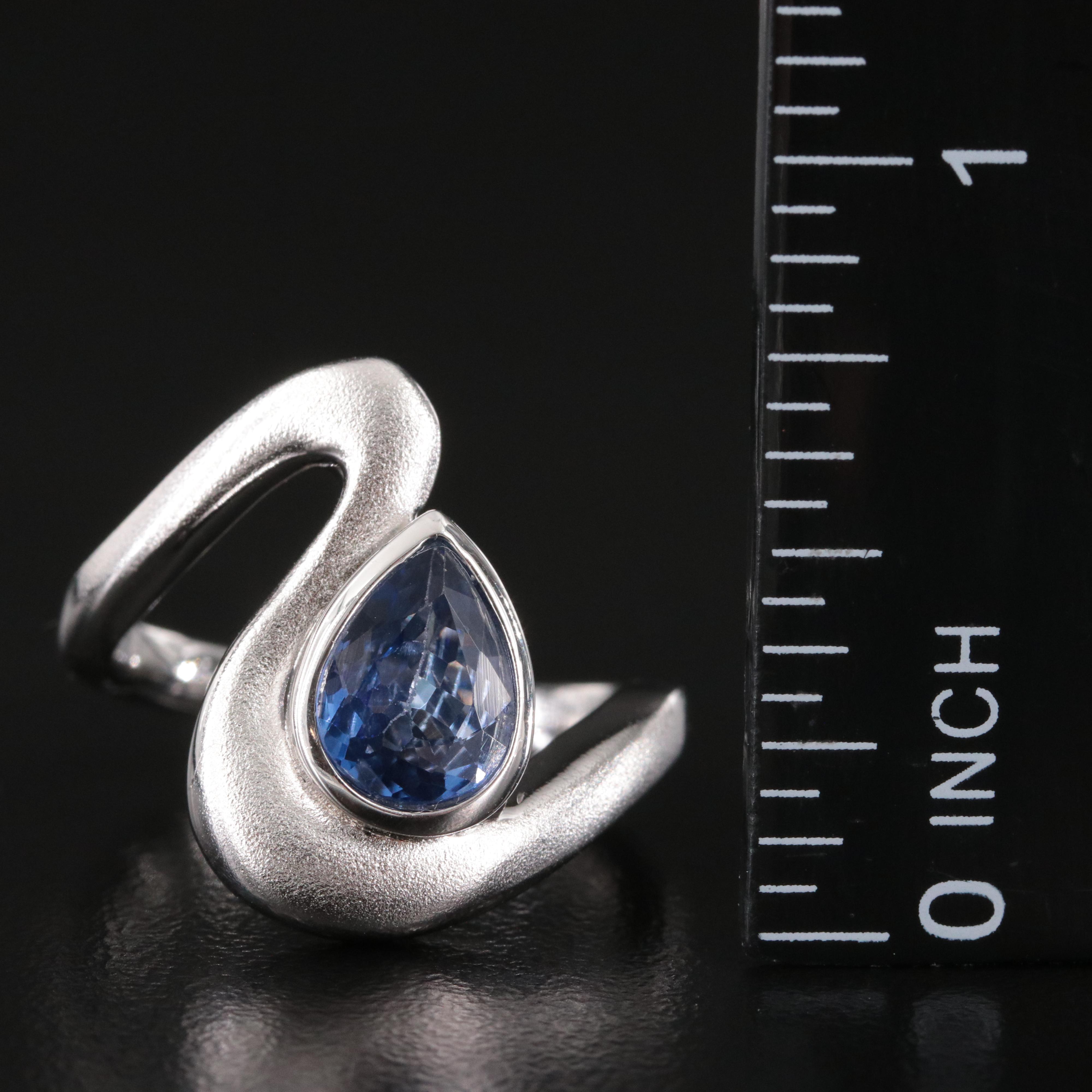 Oscar Friedman Sterling Tanzanite Wave Ring