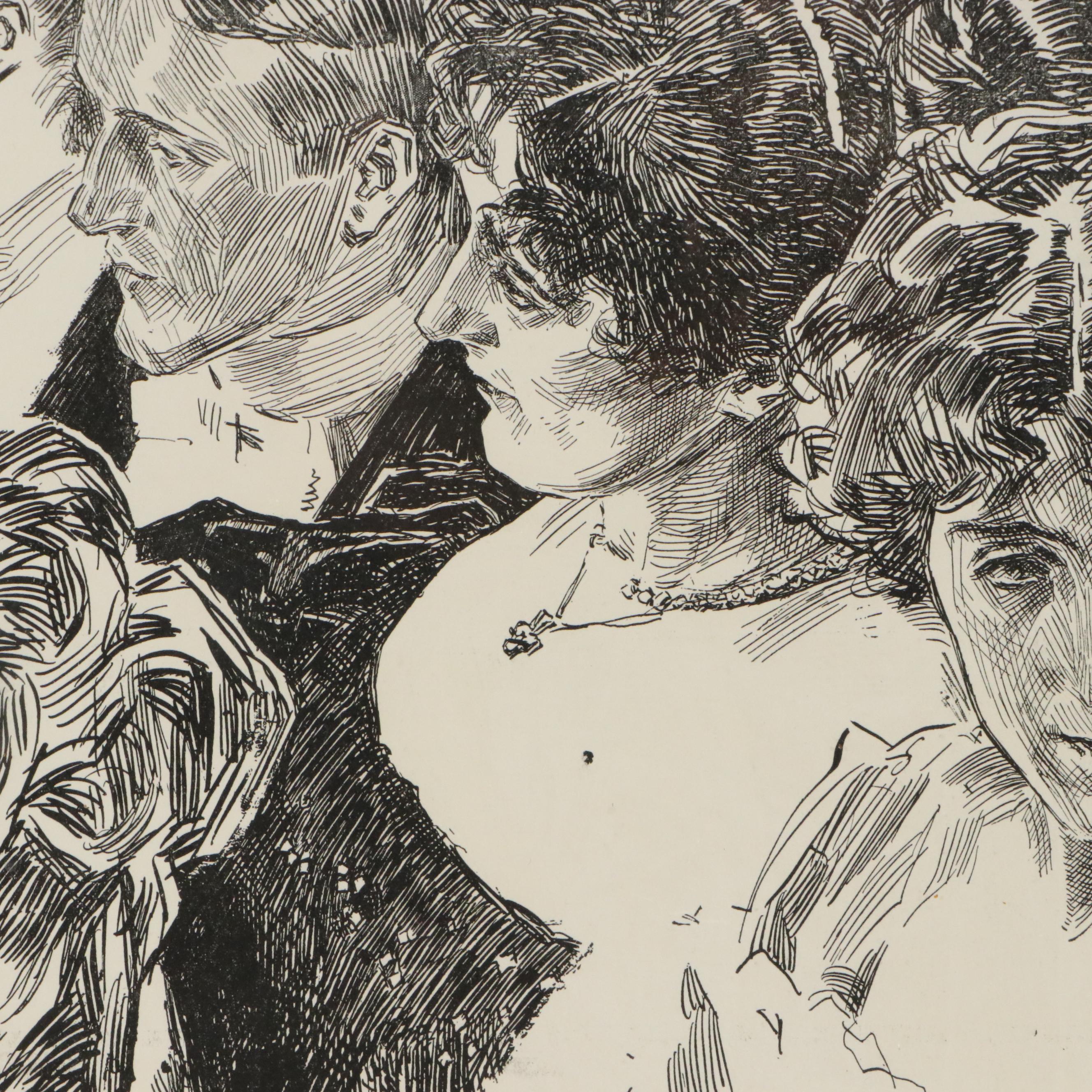 After Charles Dana Gibson Lithographs "A First Night" and More, Mid-20th Century