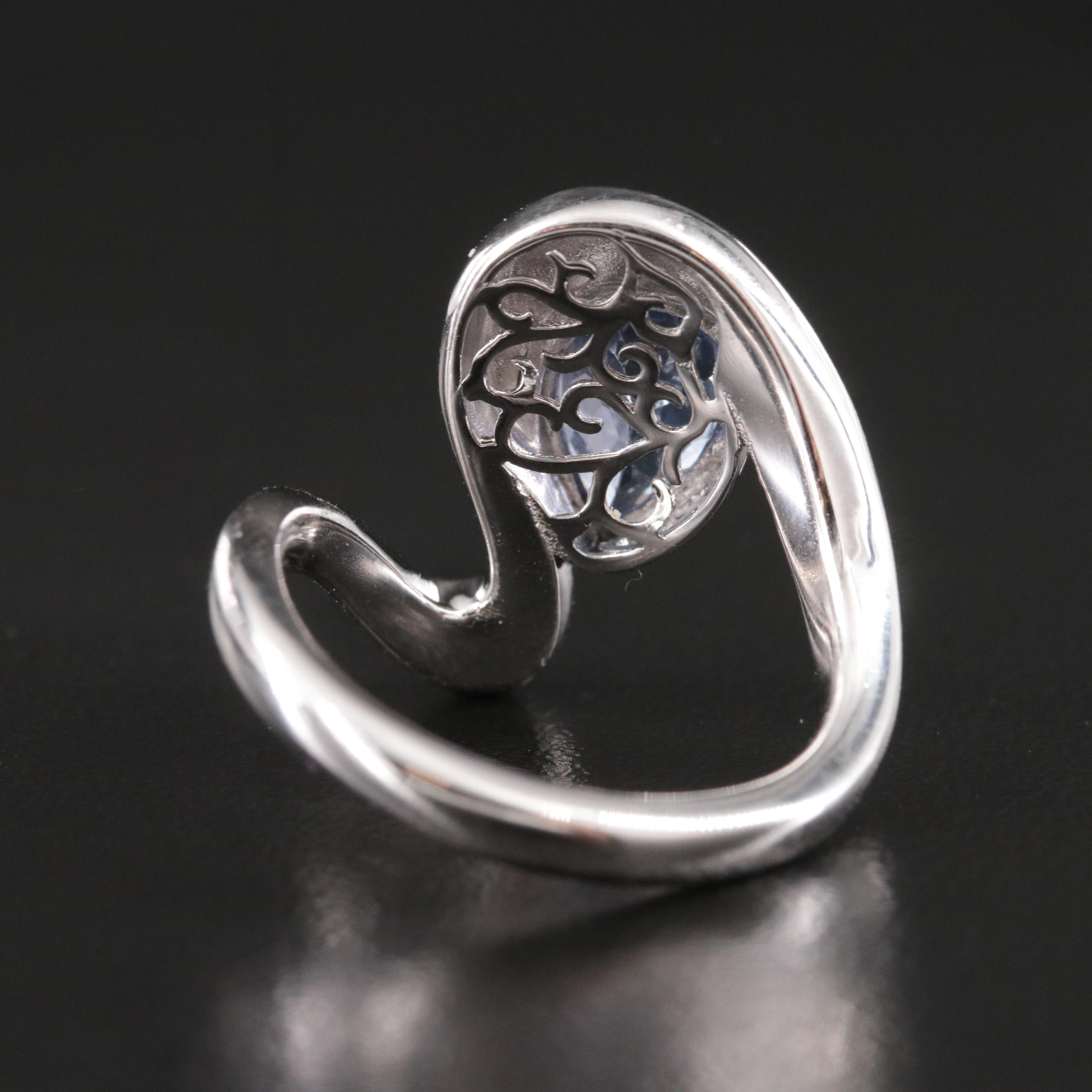 Oscar Friedman Sterling Tanzanite Wave Ring