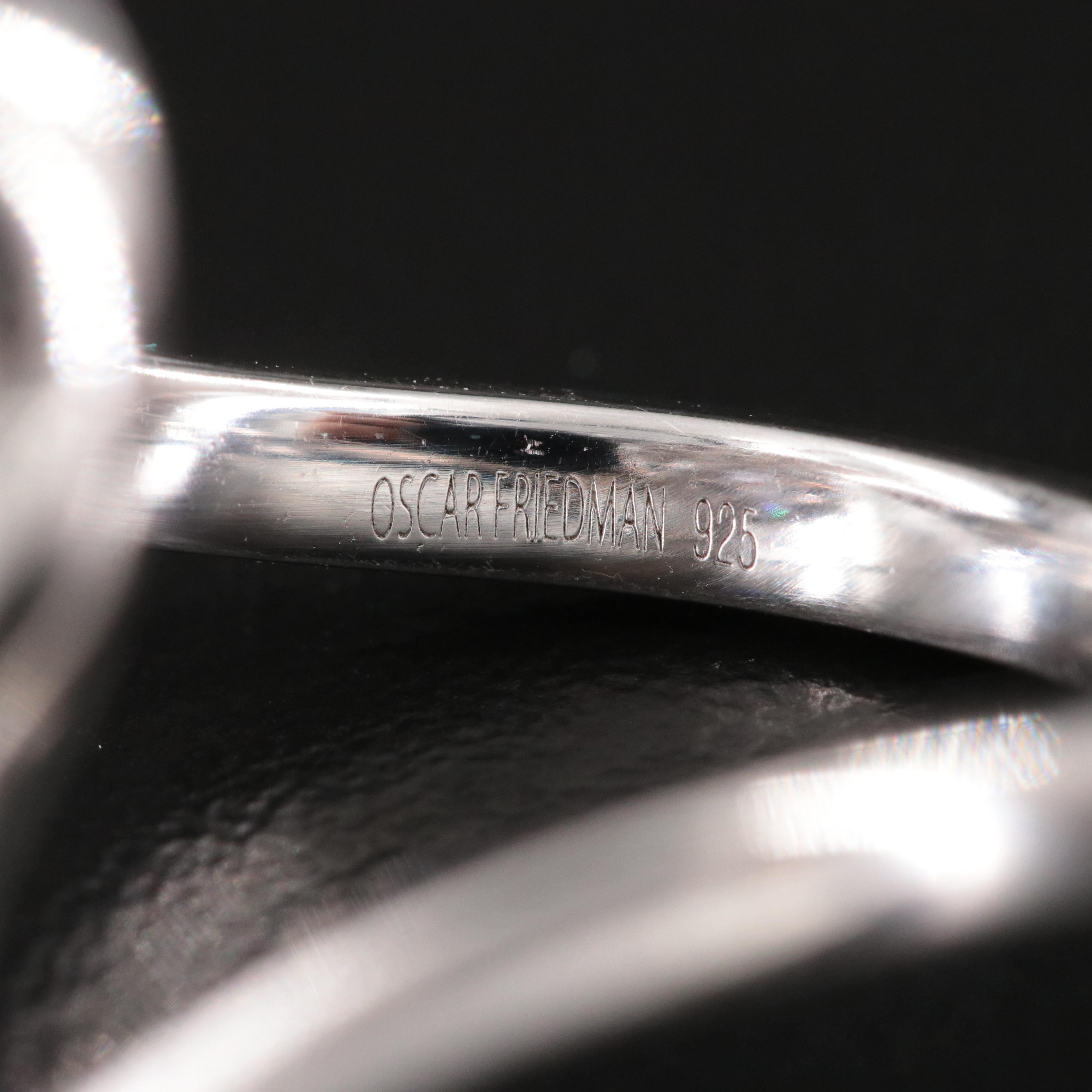 Oscar Friedman Sterling Tanzanite Wave Ring