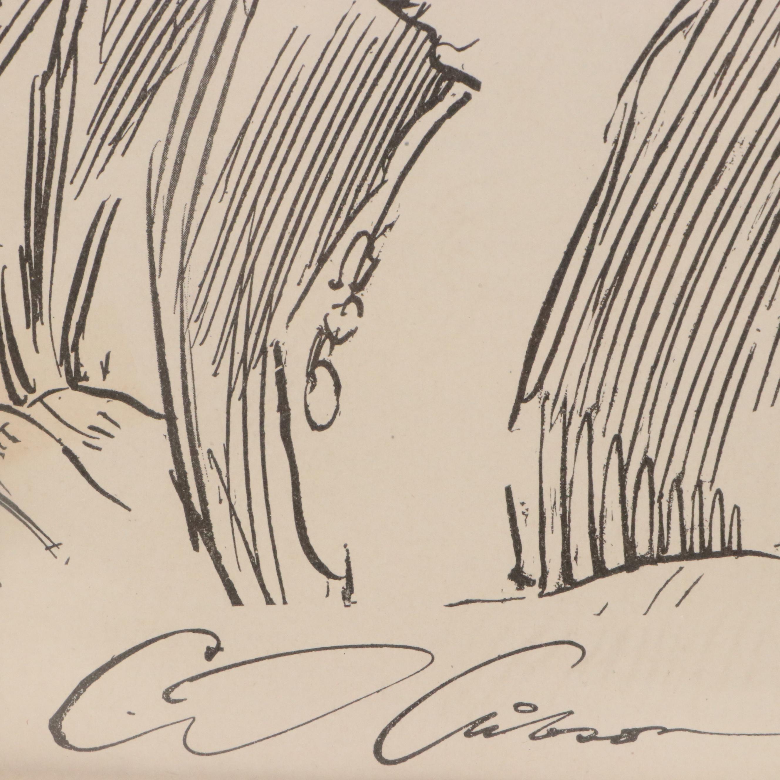 After Charles Dana Gibson Lithographs "A First Night" and More, Mid-20th Century