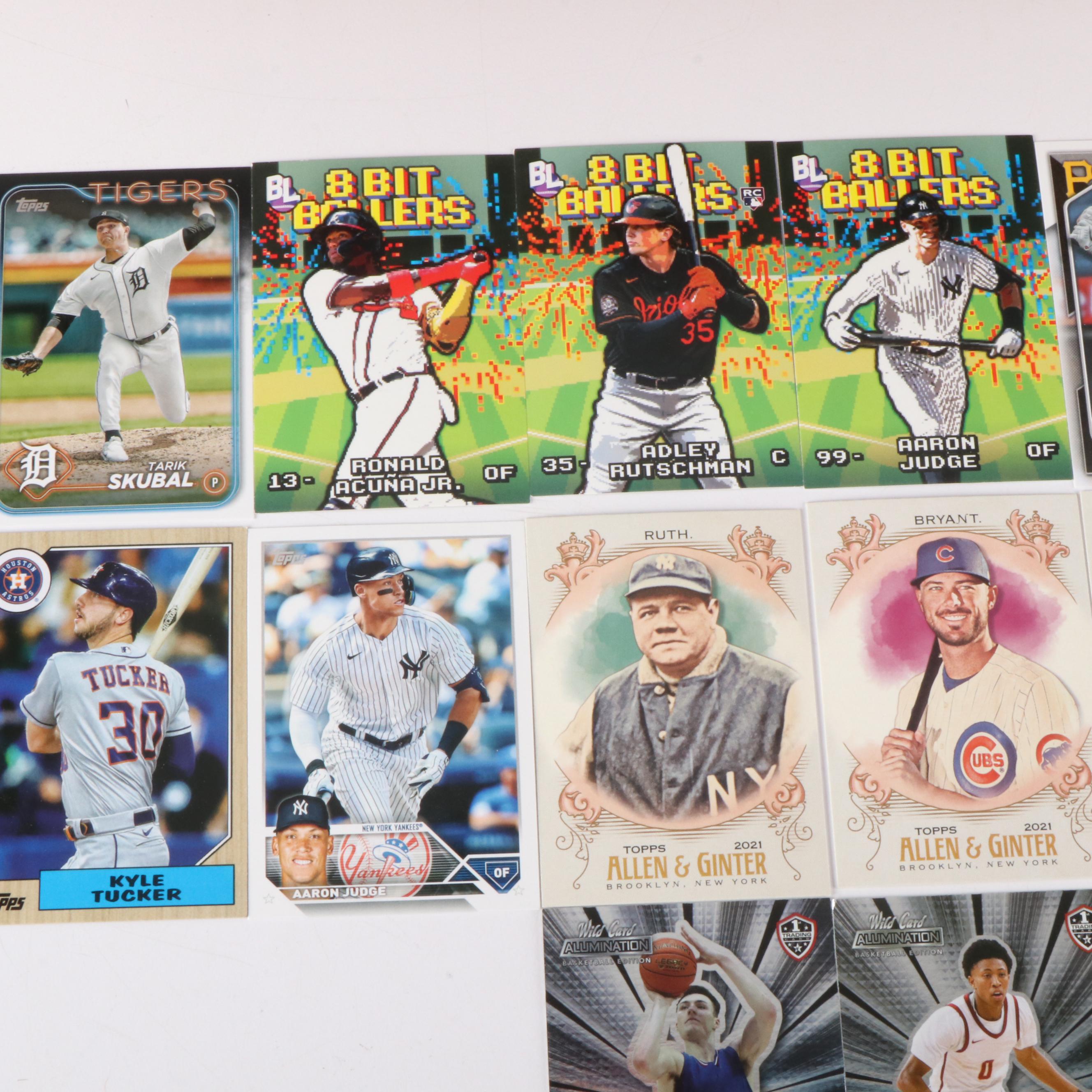 Bowman with Other Sports Cards Featuring Derek Jeter, Aaron Judge, & More 2020s