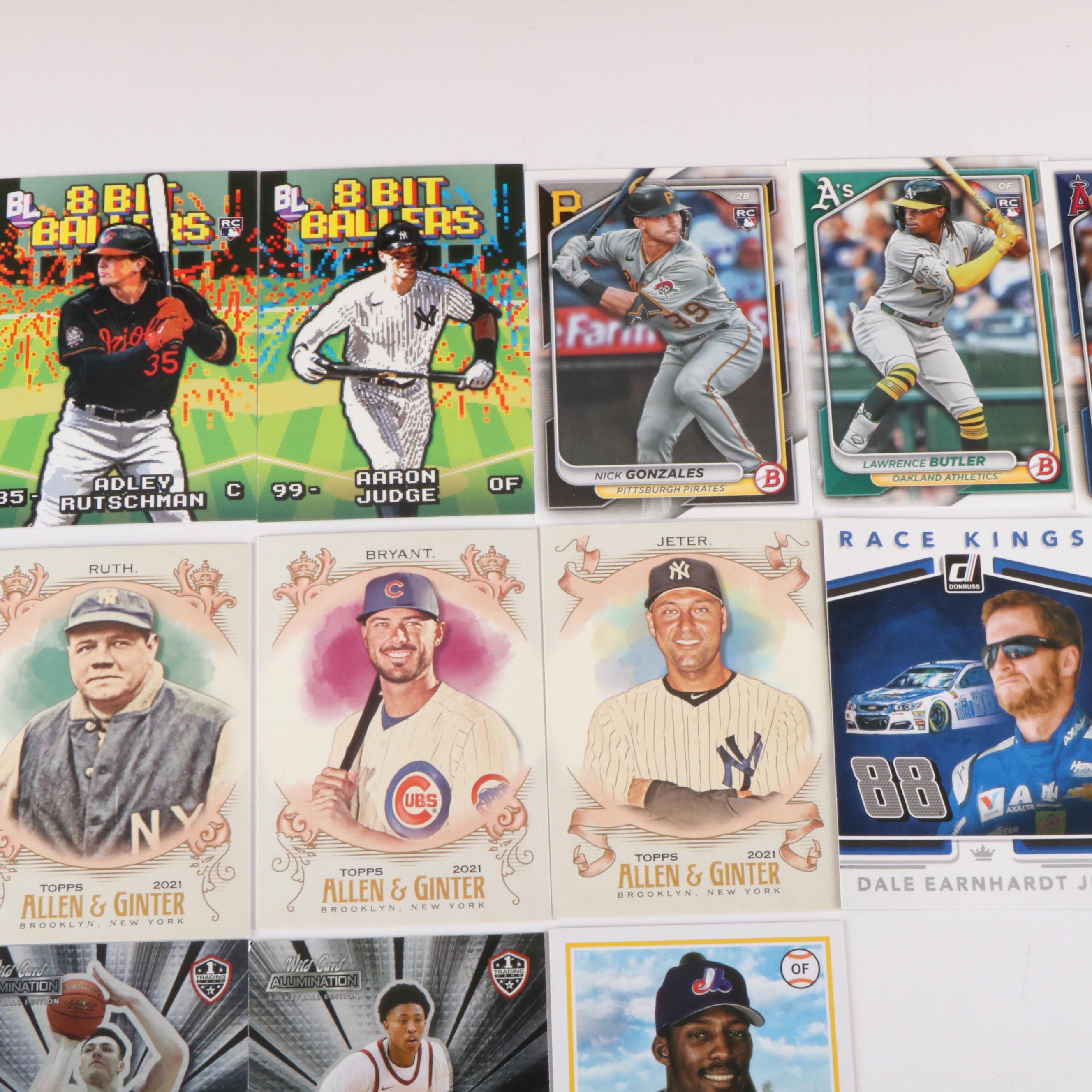 Bowman with Other Sports Cards Featuring Derek Jeter, Aaron Judge, & More 2020s