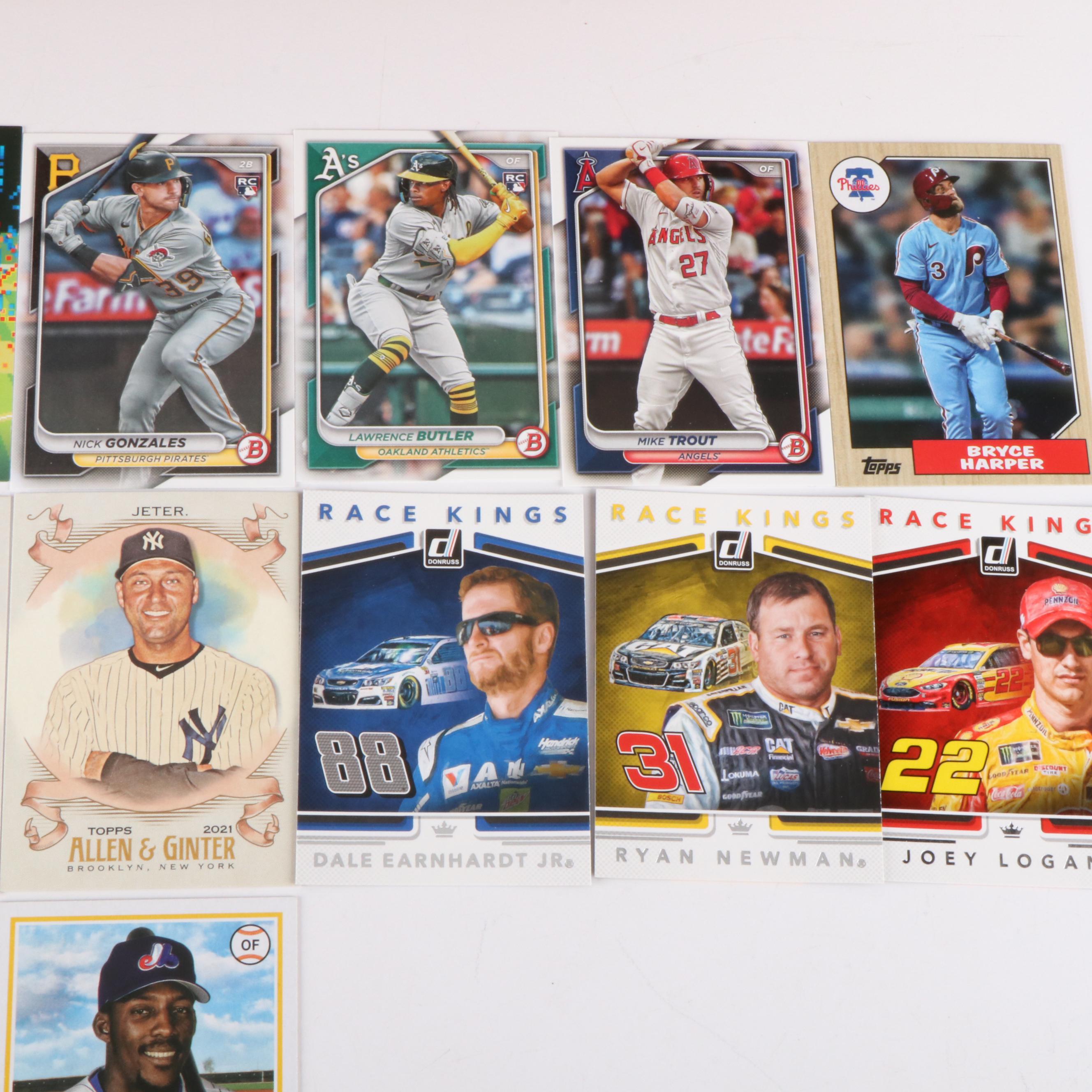Bowman with Other Sports Cards Featuring Derek Jeter, Aaron Judge, & More 2020s