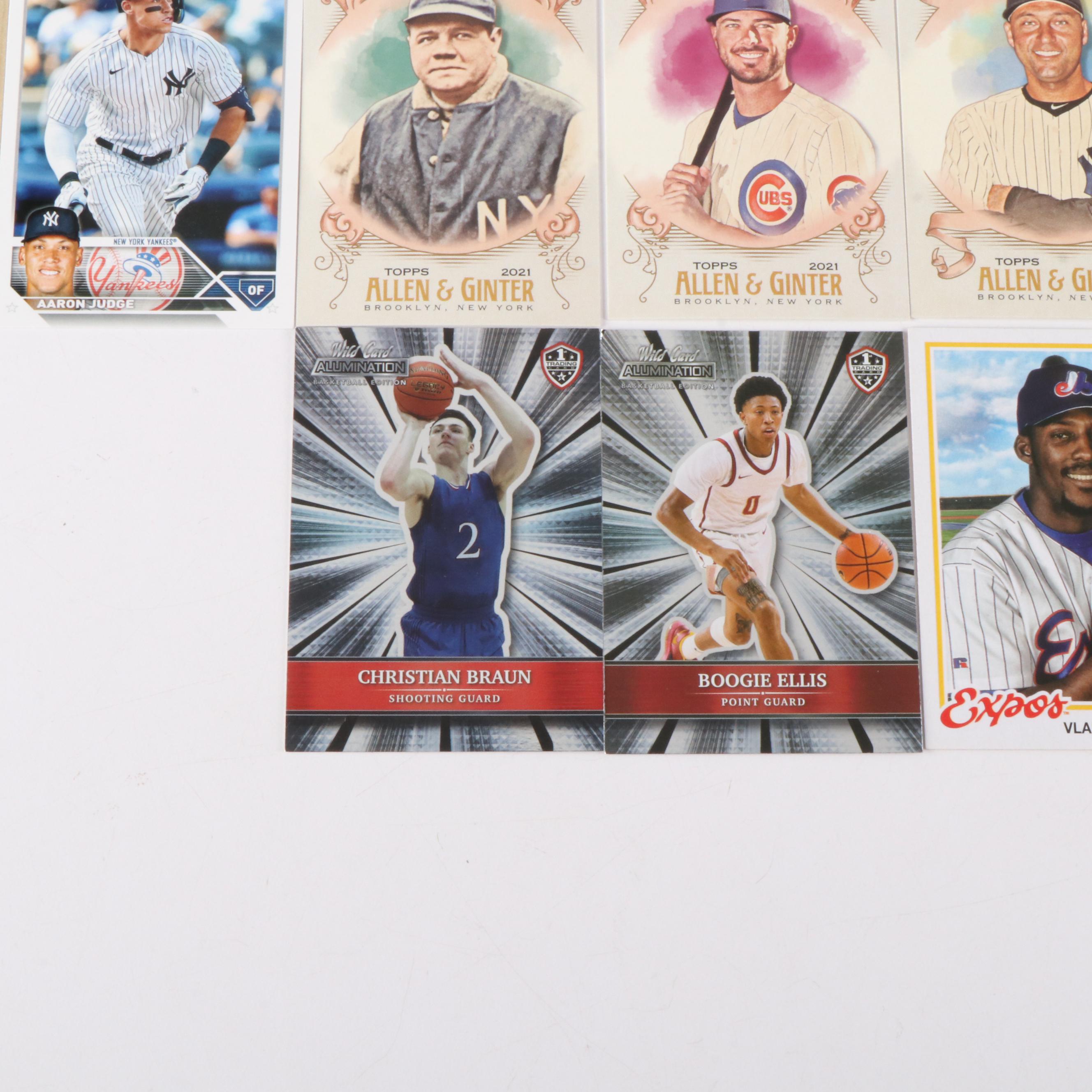 Bowman with Other Sports Cards Featuring Derek Jeter, Aaron Judge, & More 2020s