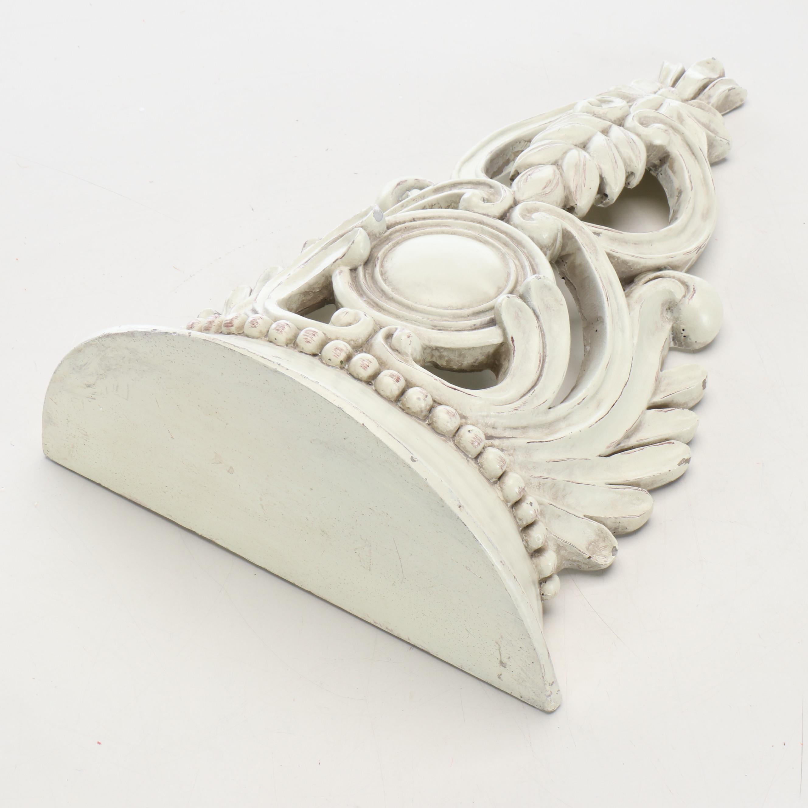 Louis XV Style Carved Stool and Wall Corbel Shelf