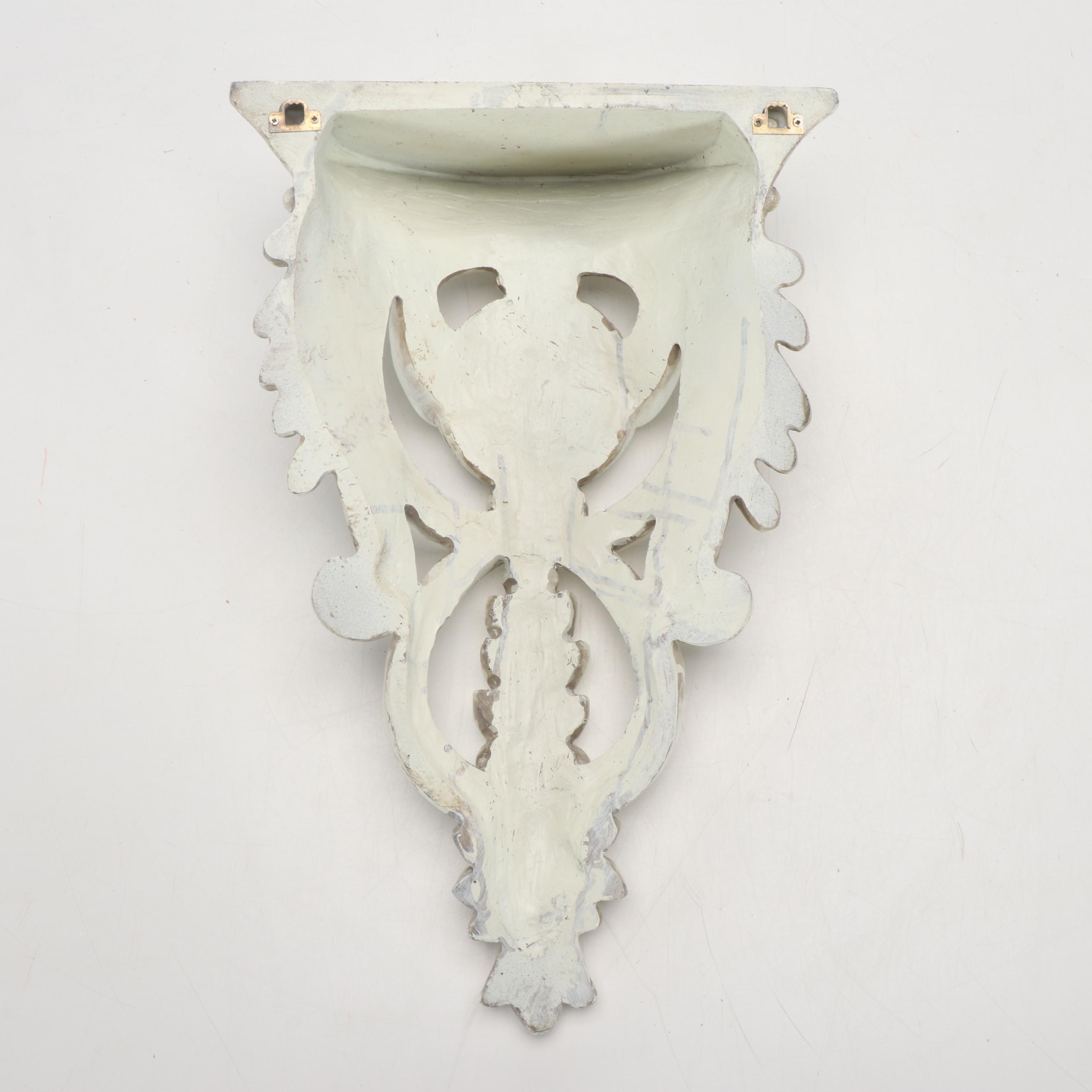 Louis XV Style Carved Stool and Wall Corbel Shelf