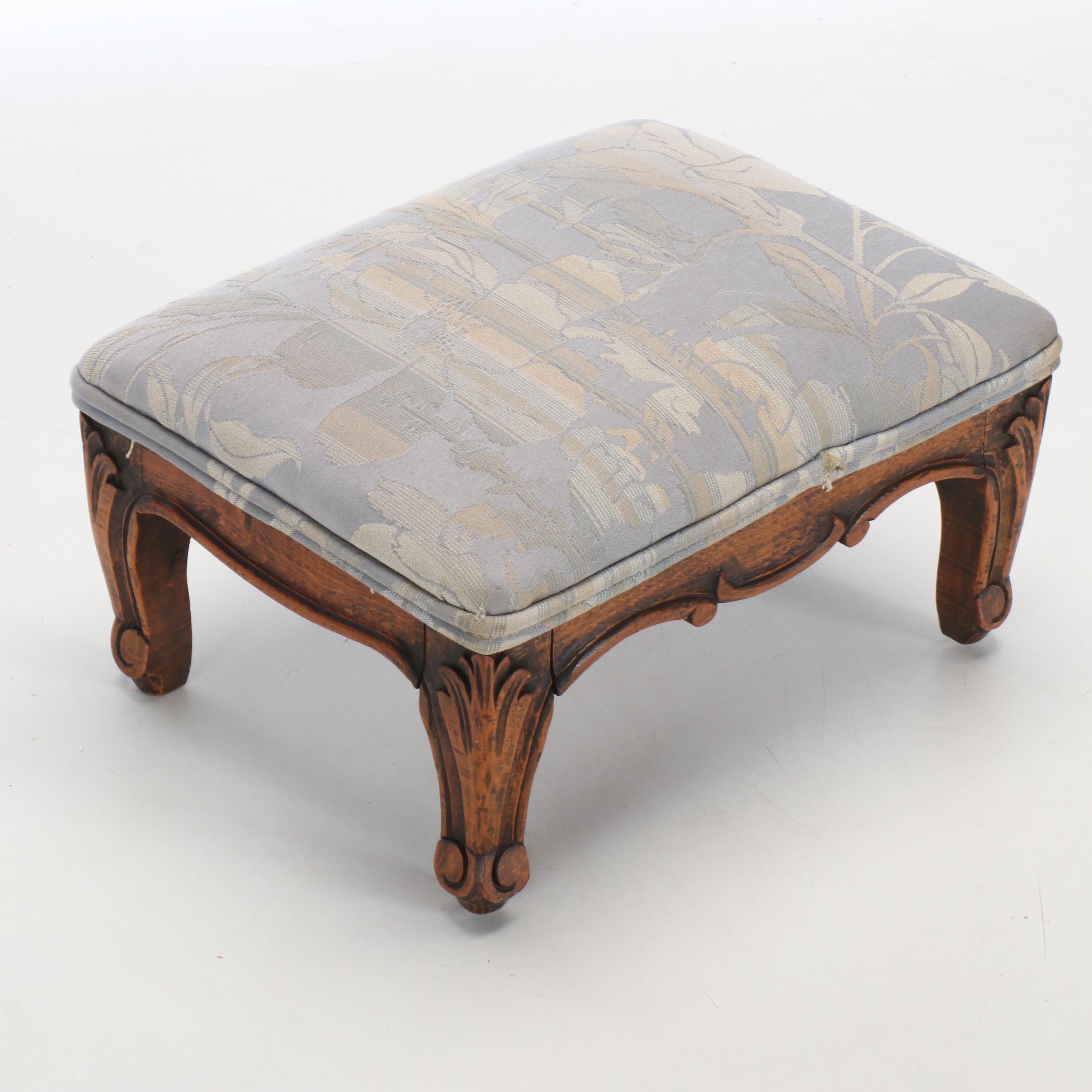 Louis XV Style Carved Stool and Wall Corbel Shelf