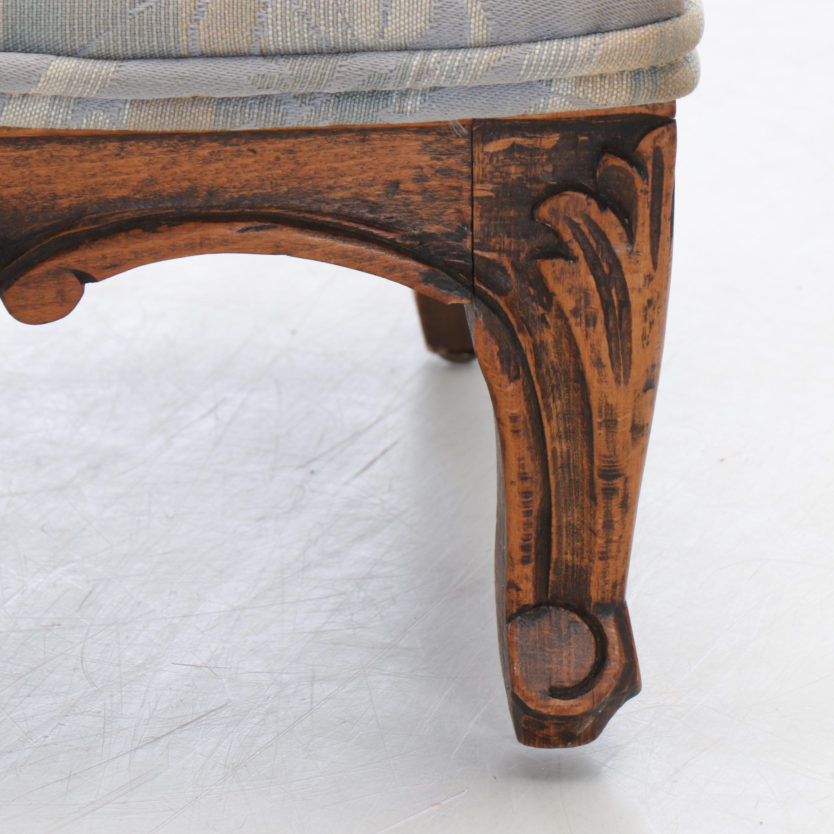 Louis XV Style Carved Stool and Wall Corbel Shelf