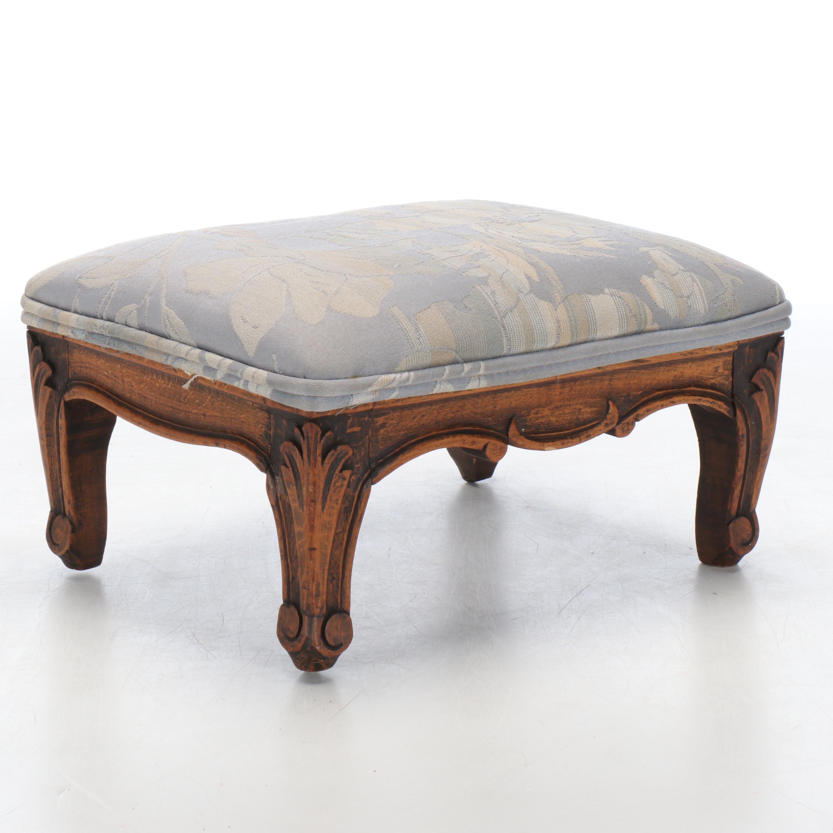 Louis XV Style Carved Stool and Wall Corbel Shelf