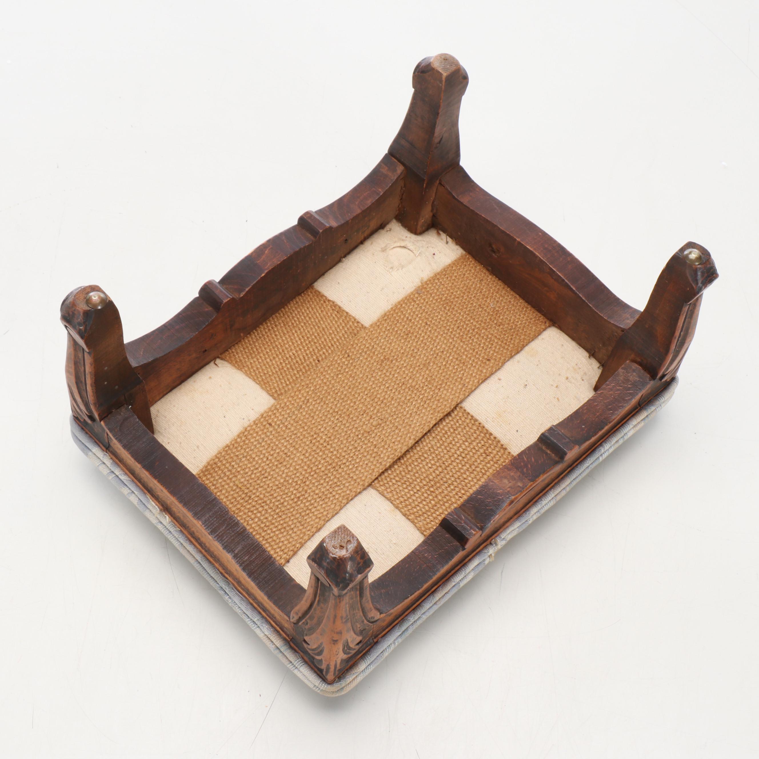 Louis XV Style Carved Stool and Wall Corbel Shelf