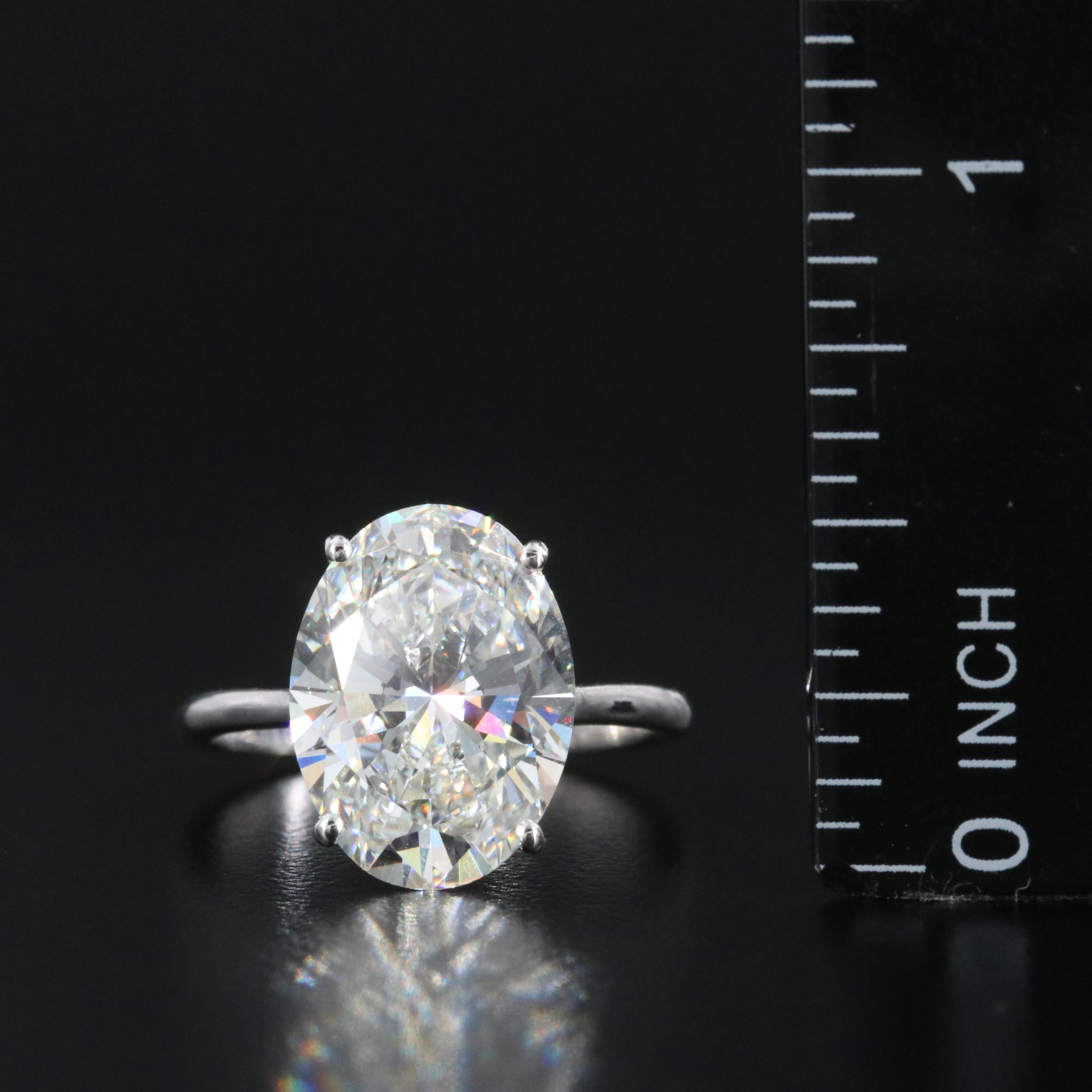 18K 5.91 CT Lab Grown Diamond Solitaire Ring with IGI Report