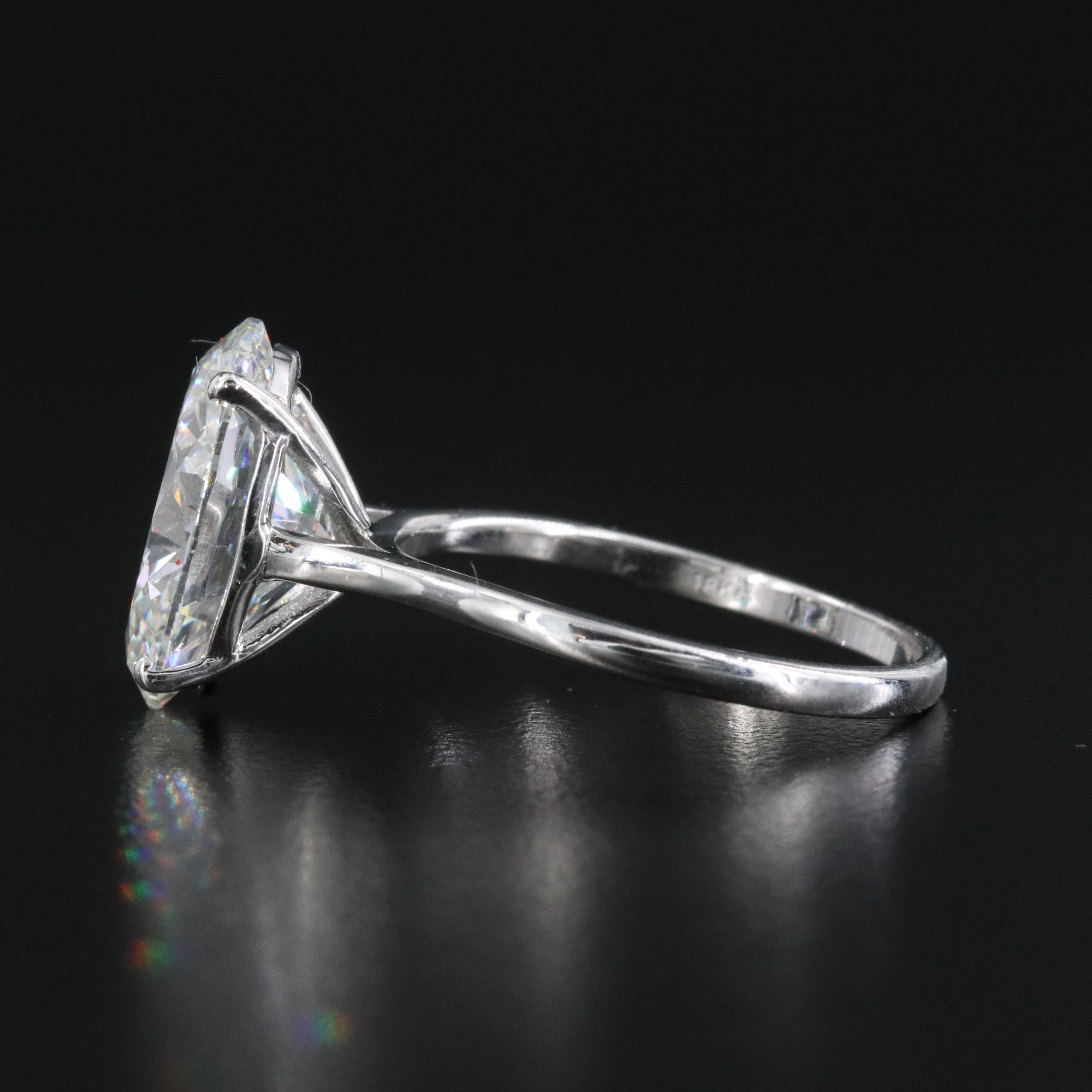 18K 5.91 CT Lab Grown Diamond Solitaire Ring with IGI Report
