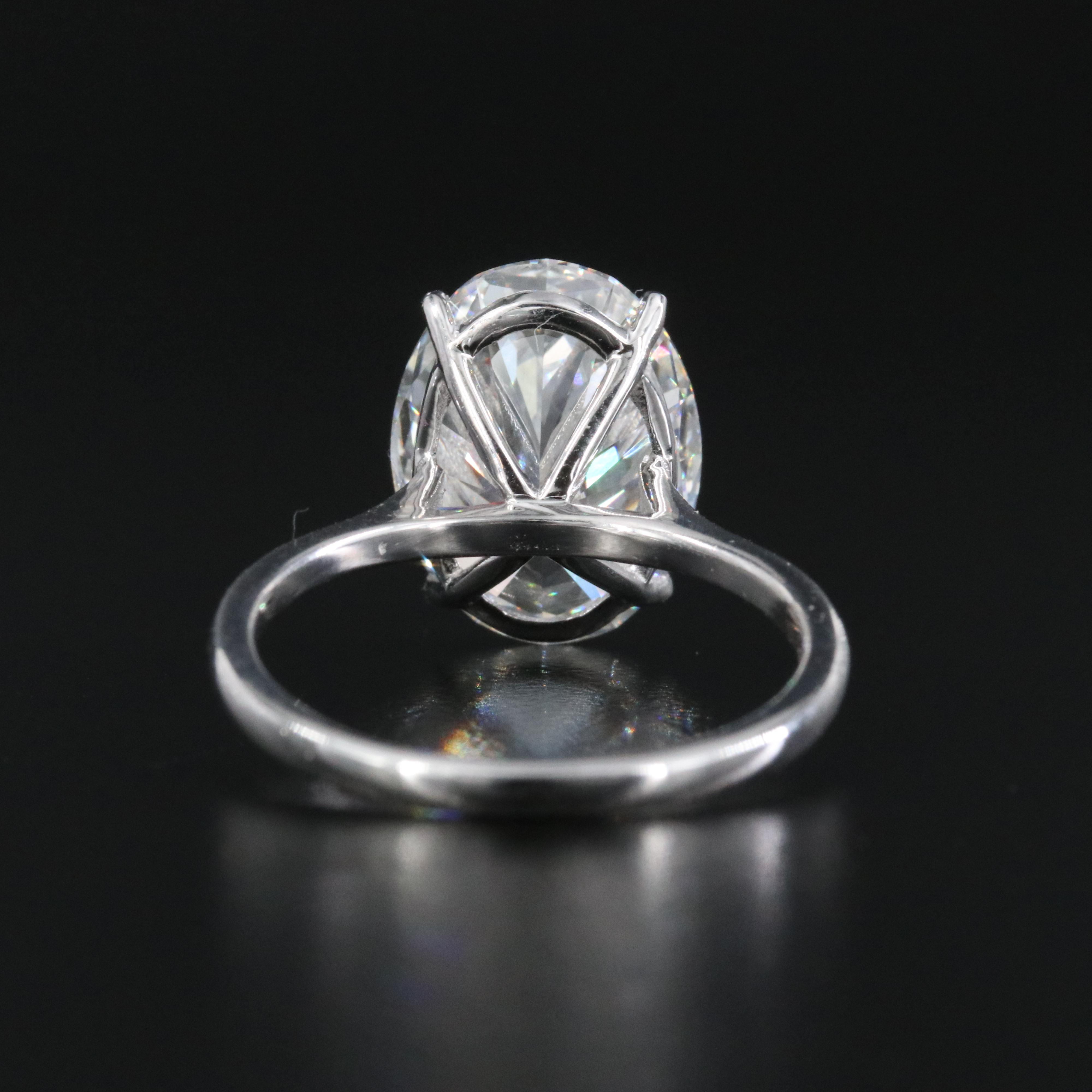 18K 5.91 CT Lab Grown Diamond Solitaire Ring with IGI Report