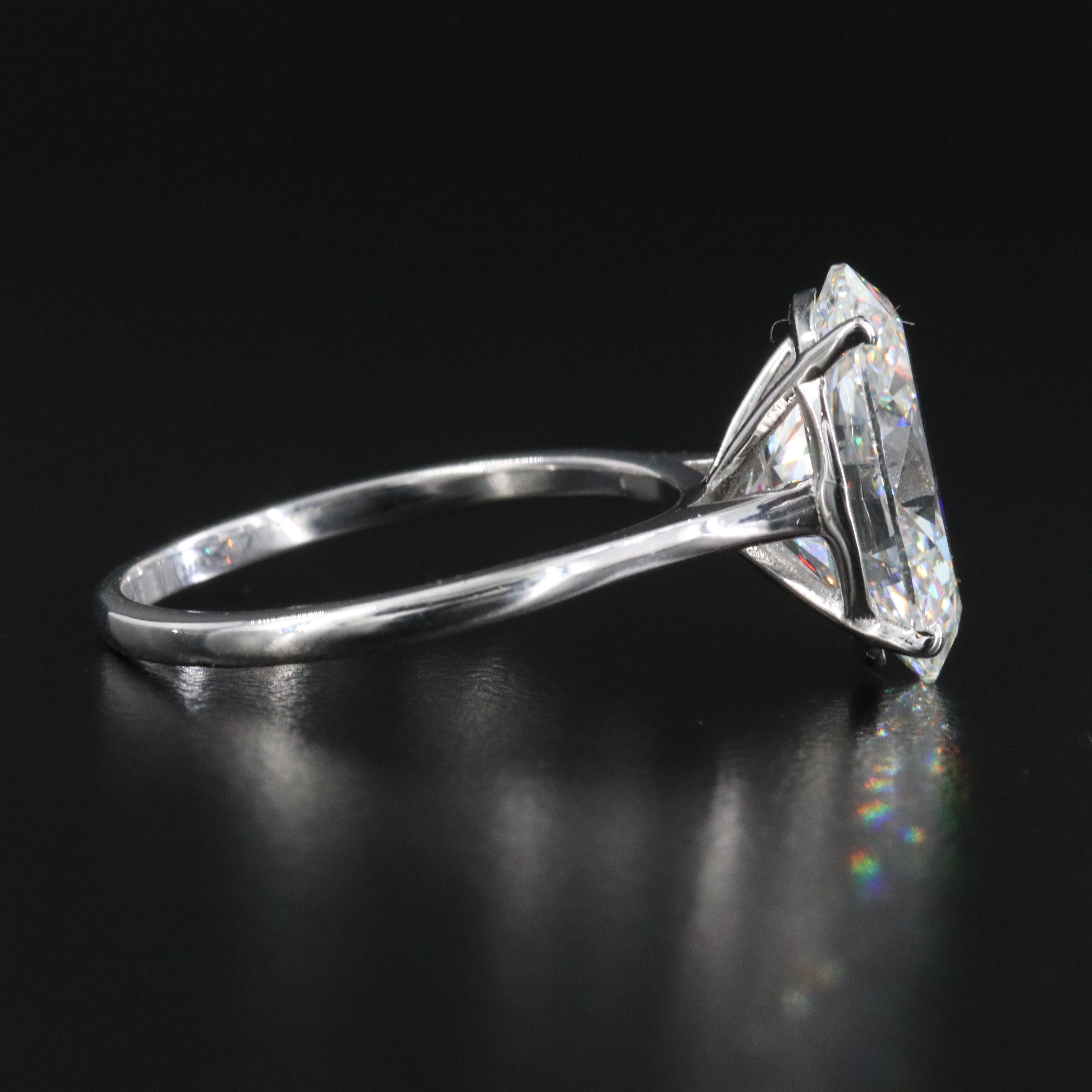 18K 5.91 CT Lab Grown Diamond Solitaire Ring with IGI Report