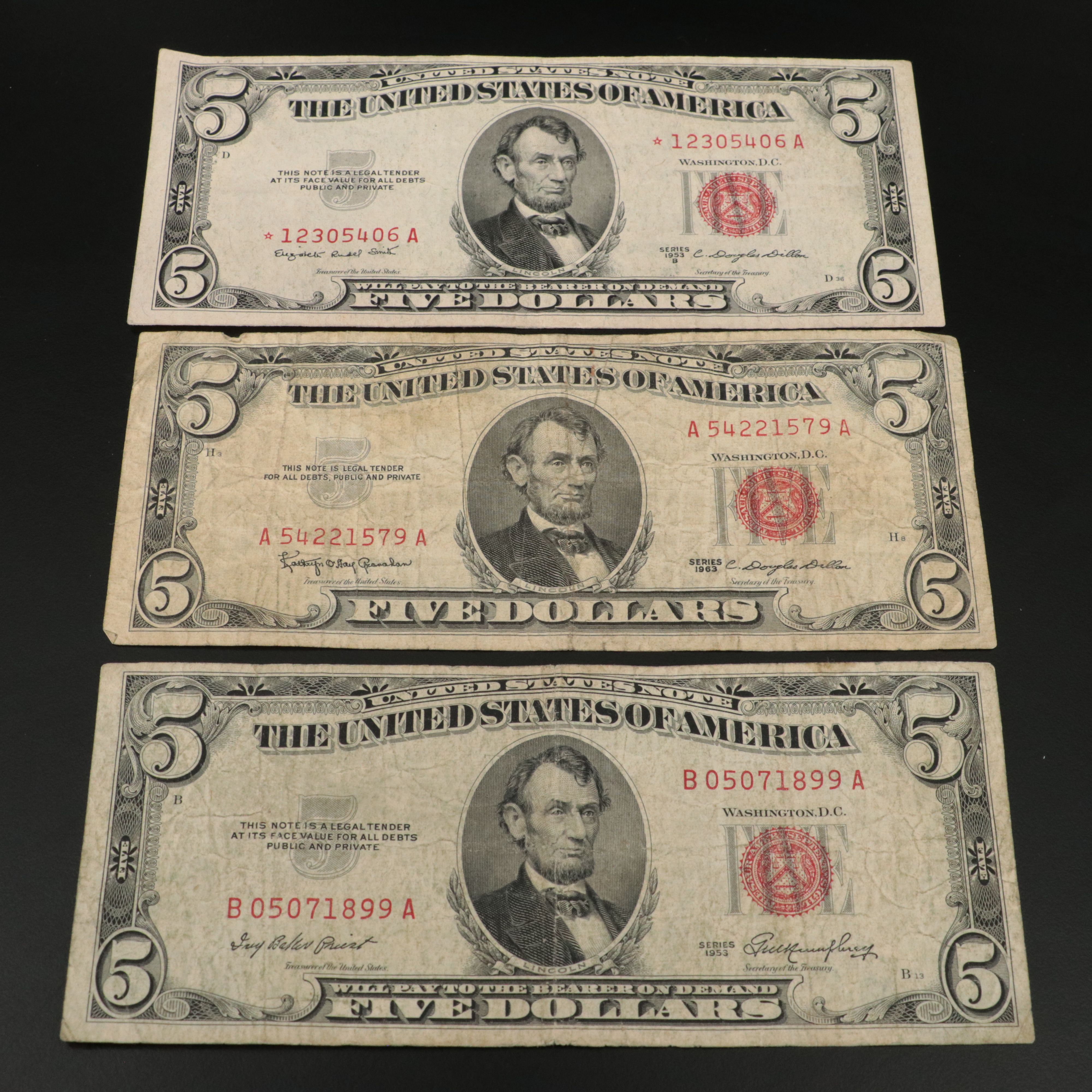 Twenty Vintage U.S. Silver Certificates and United States Notes