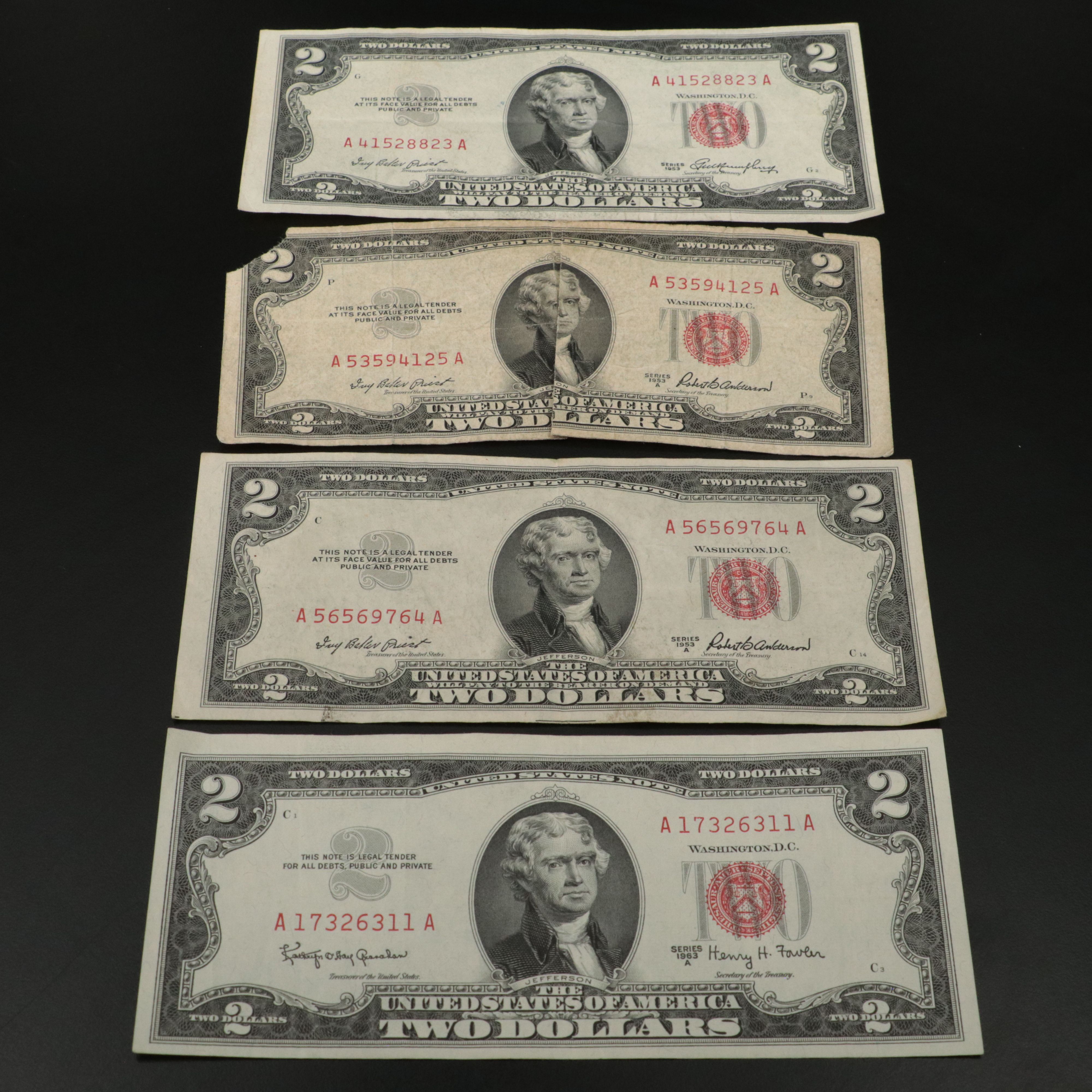 Twenty Vintage U.S. Silver Certificates and United States Notes