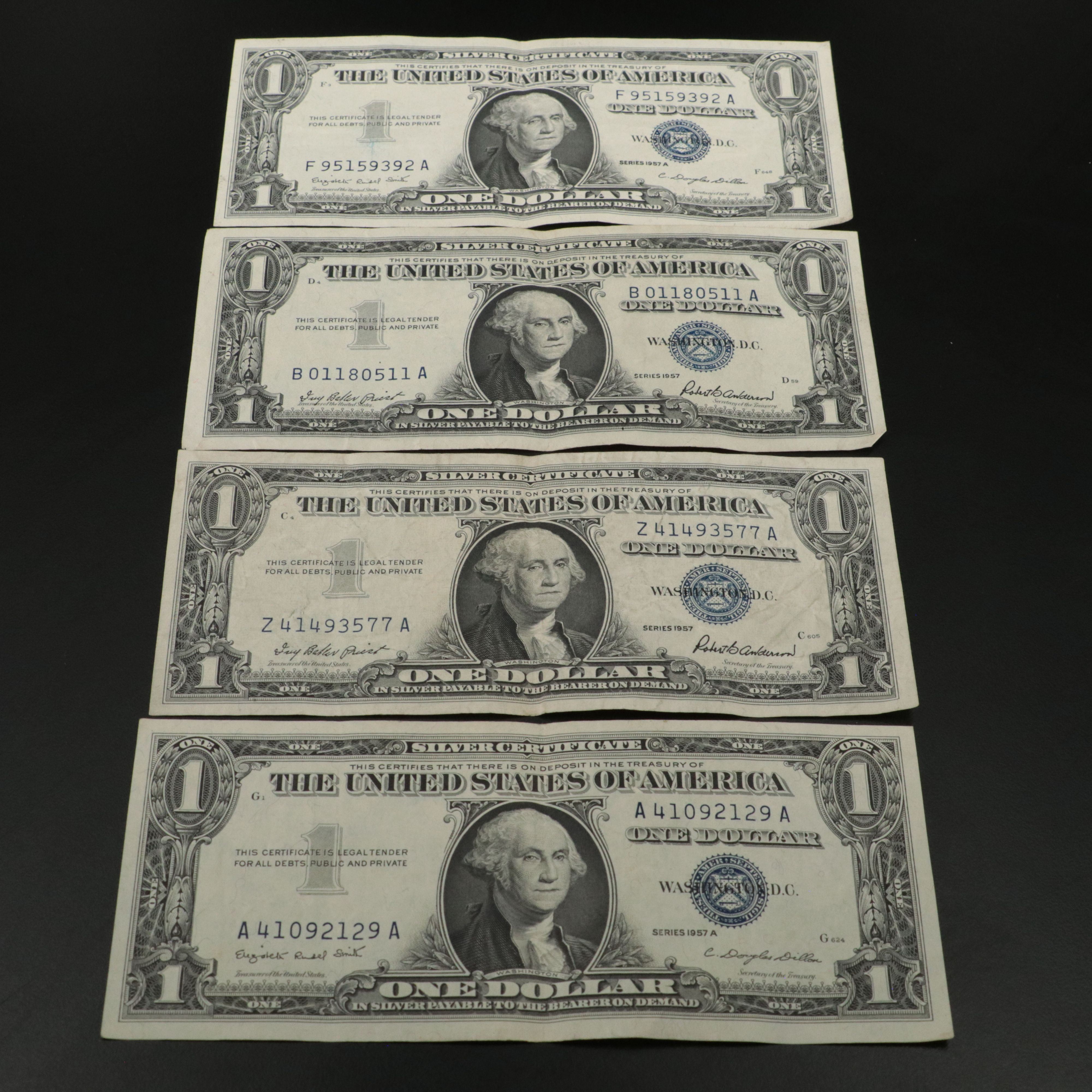 Twenty Vintage U.S. Silver Certificates and United States Notes