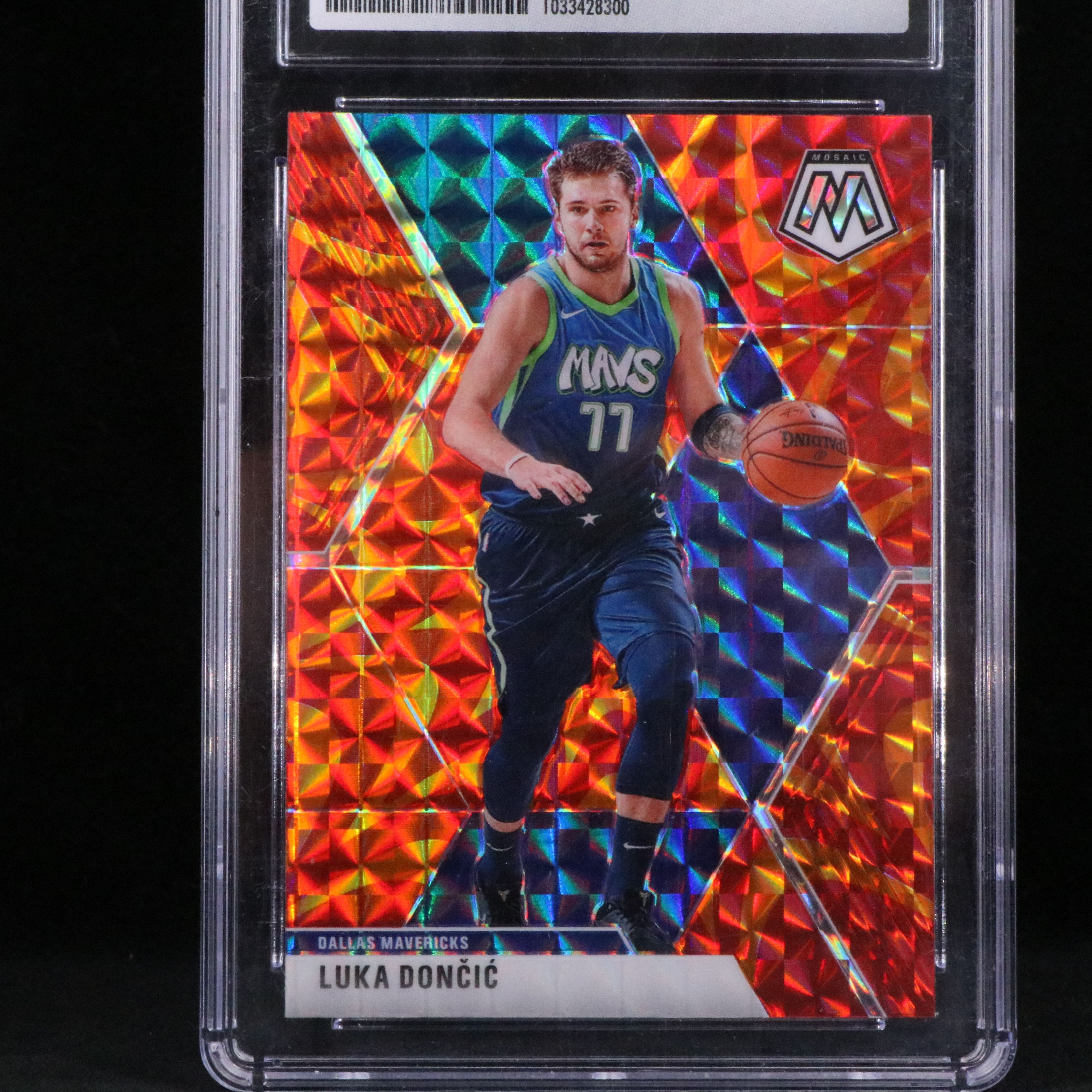 2019-20 Mosaic Luka Doncic Reactive Orange Prizm Basketball Card Graded CSG 10