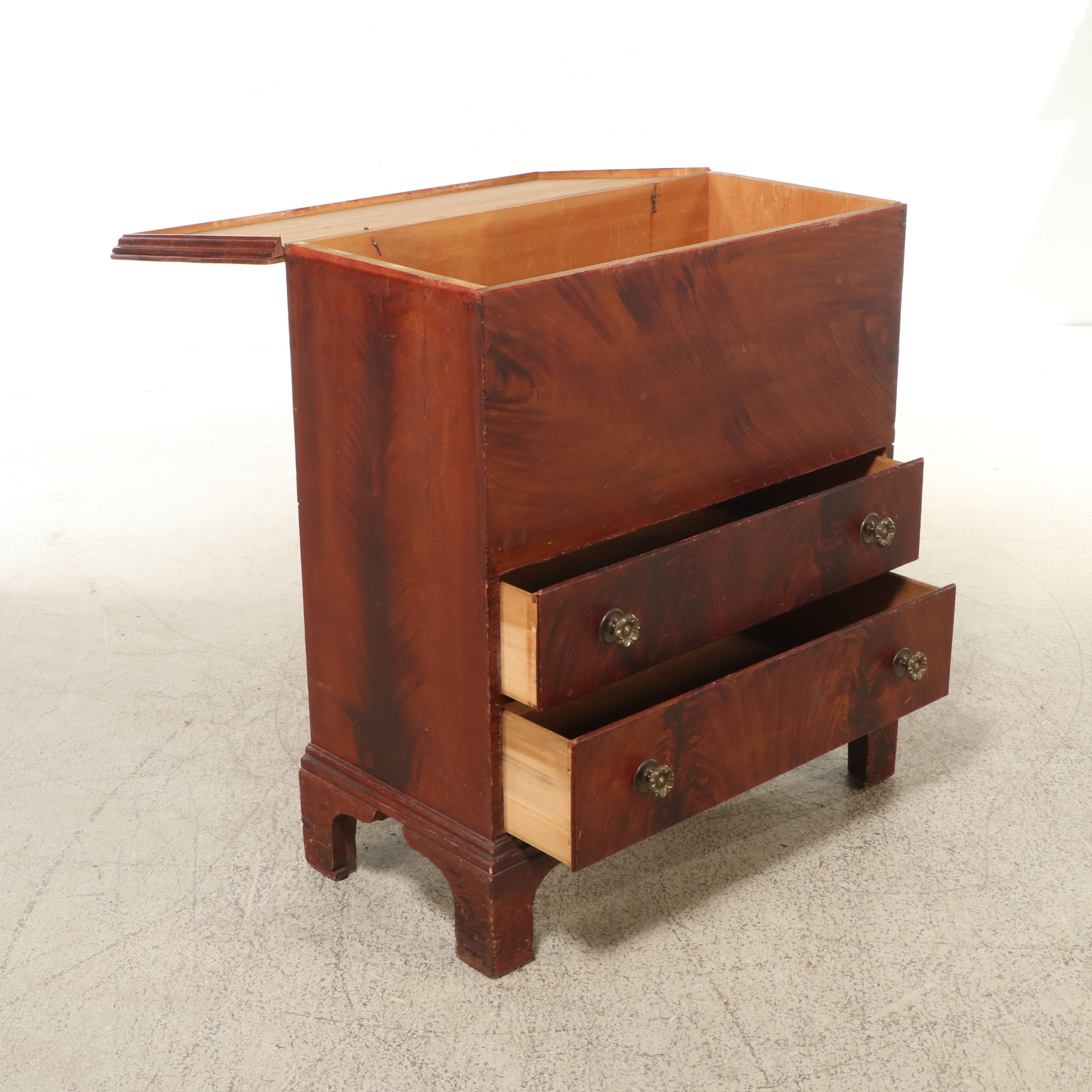 Antique Grain Painted Mule Chest