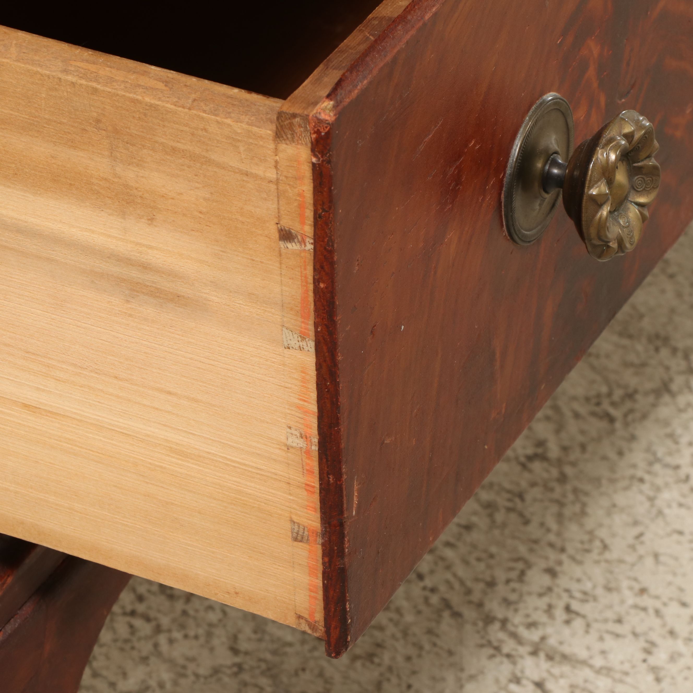 Antique Grain Painted Mule Chest