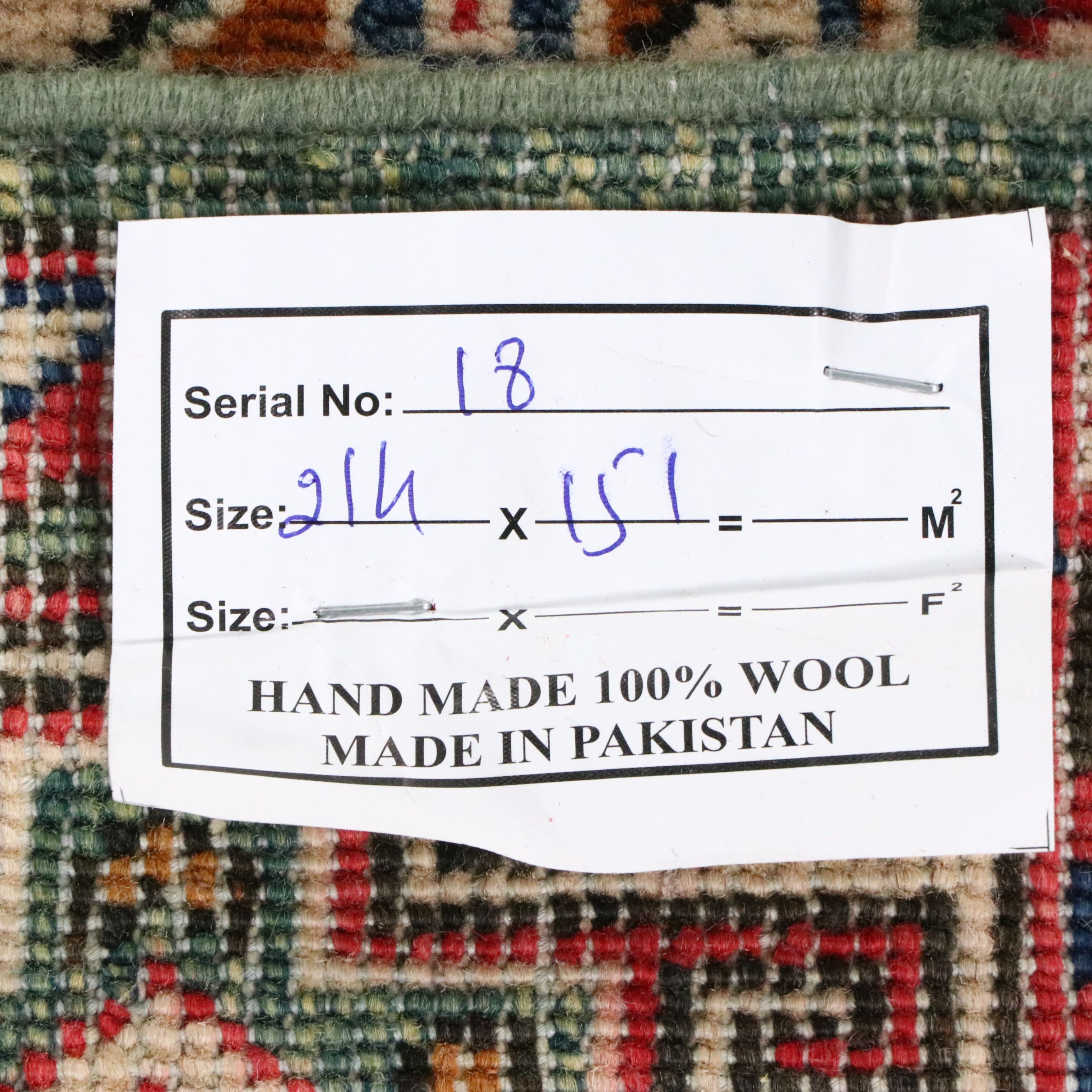 4'11 x 7'1 Hand-Knotted Pakistani Kazak Area Rug