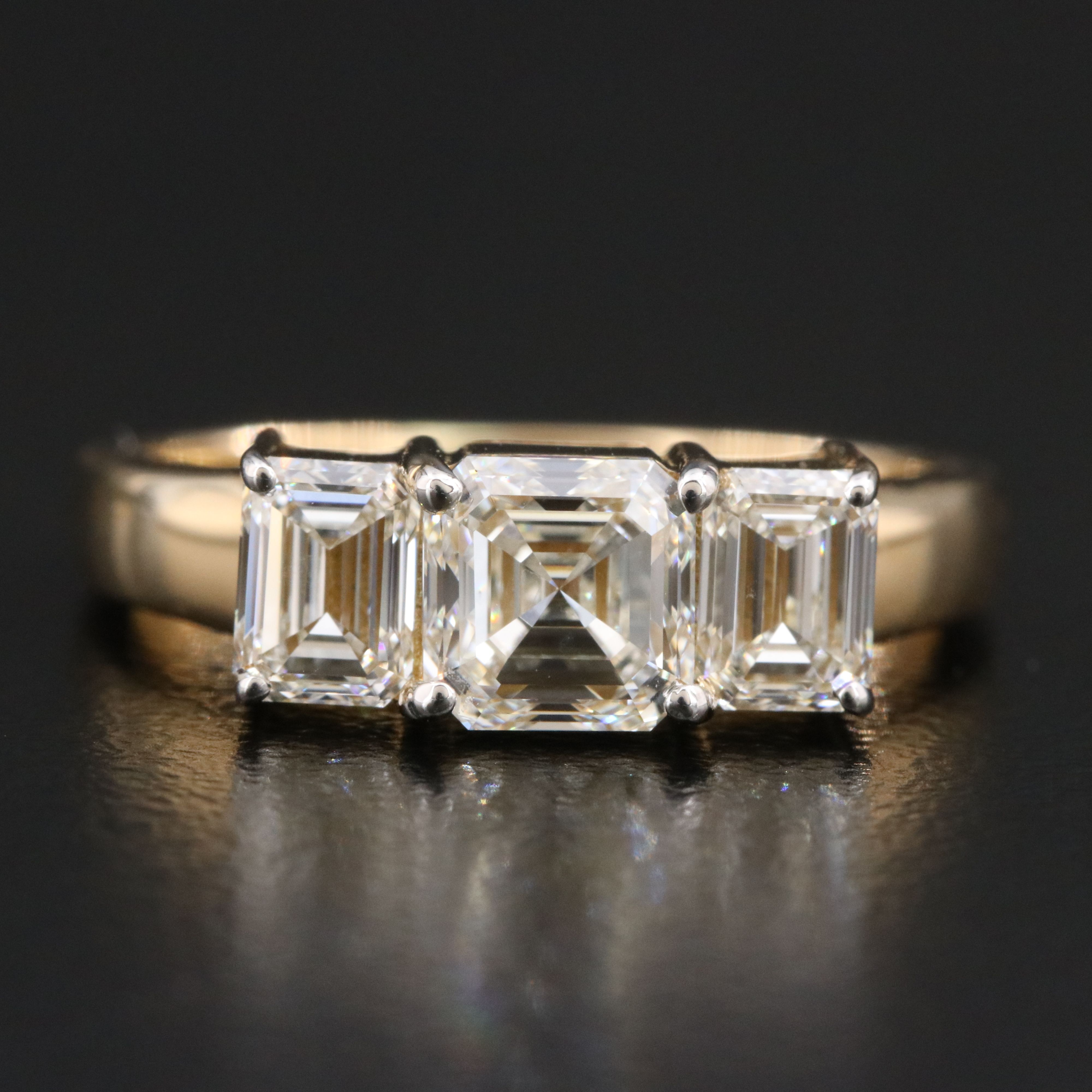 18K 1.82 CTW Diamond Ring with GIA Reports