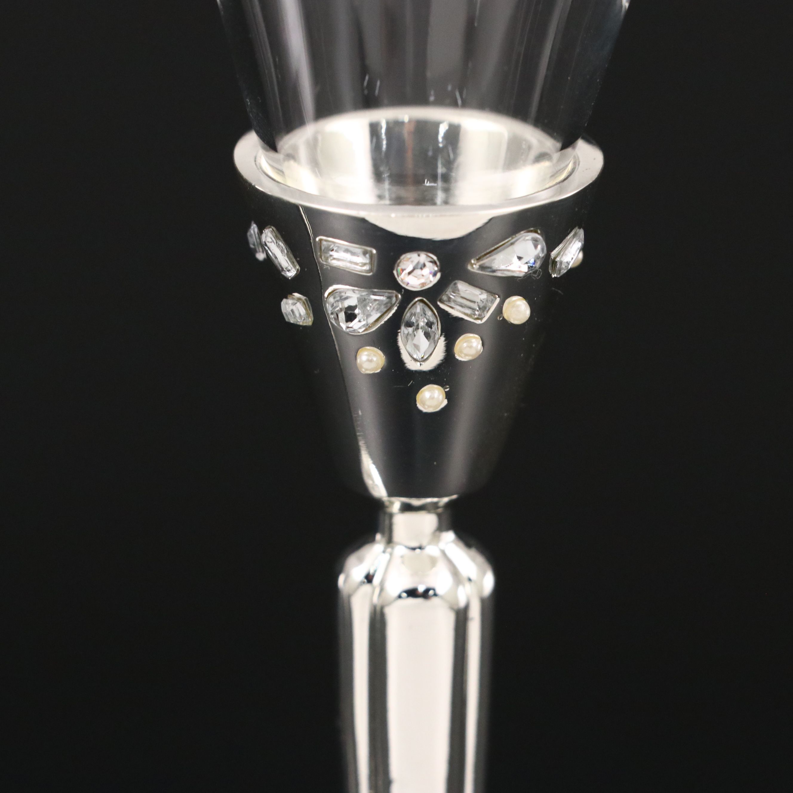 Monique Lhuillier for Waterford "Modern Love" Flutes with Double Frame