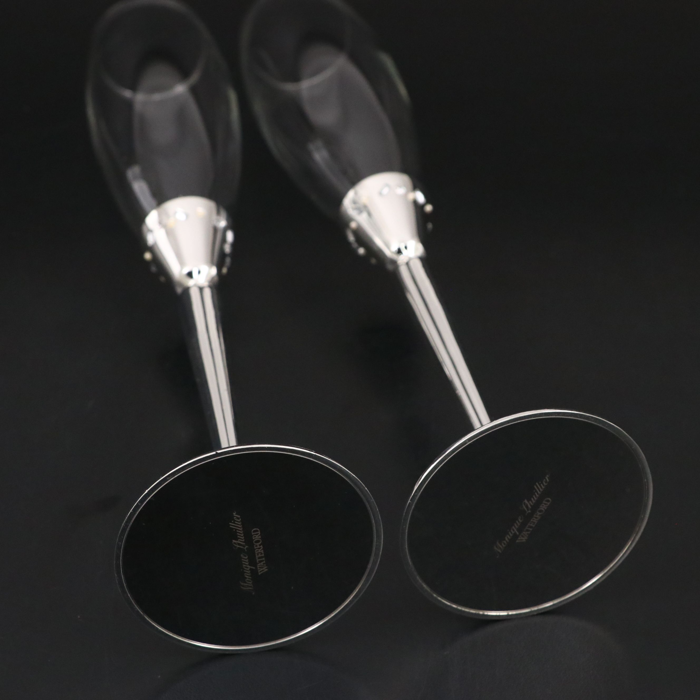 Monique Lhuillier for Waterford "Modern Love" Flutes with Double Frame