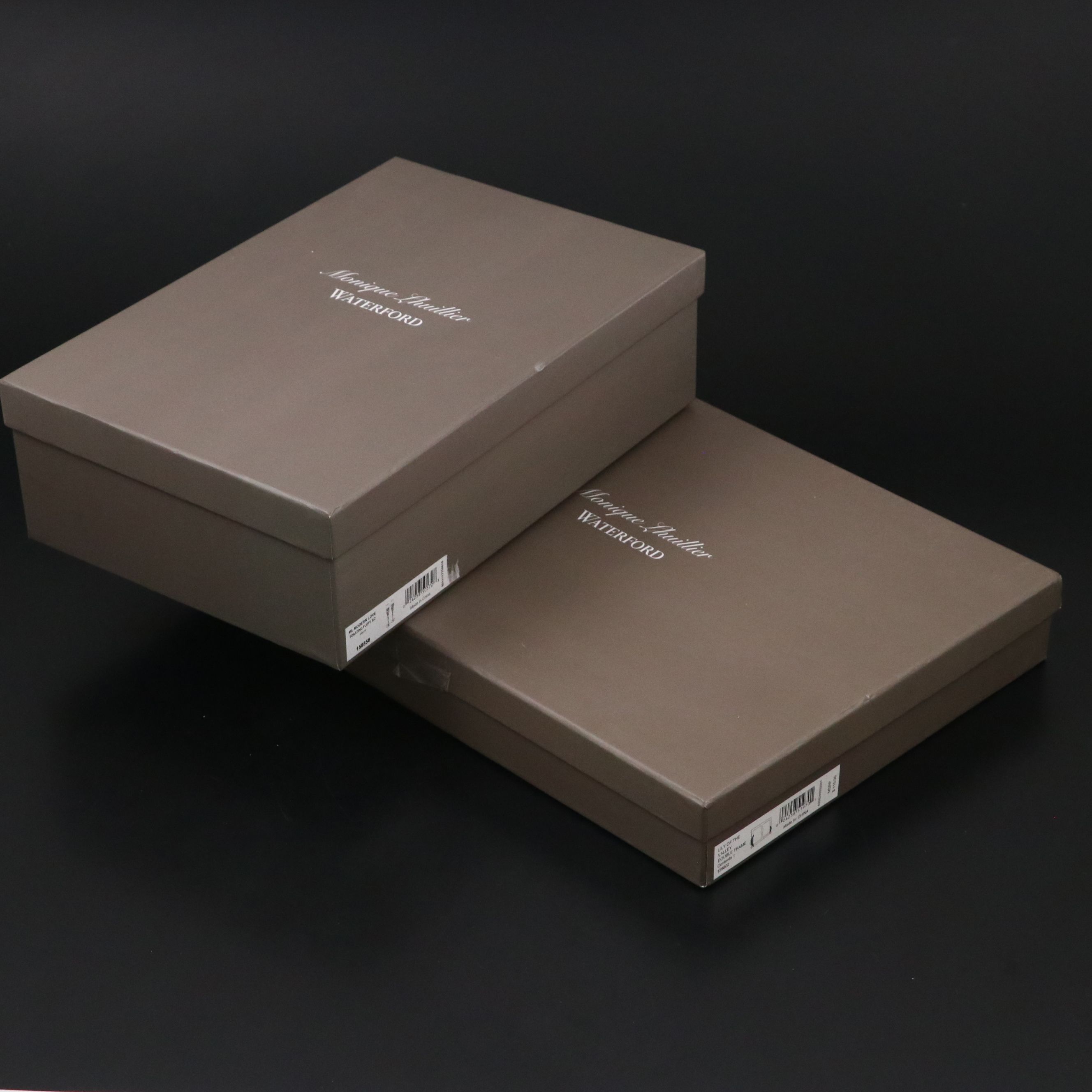 Monique Lhuillier for Waterford "Modern Love" Flutes with Double Frame