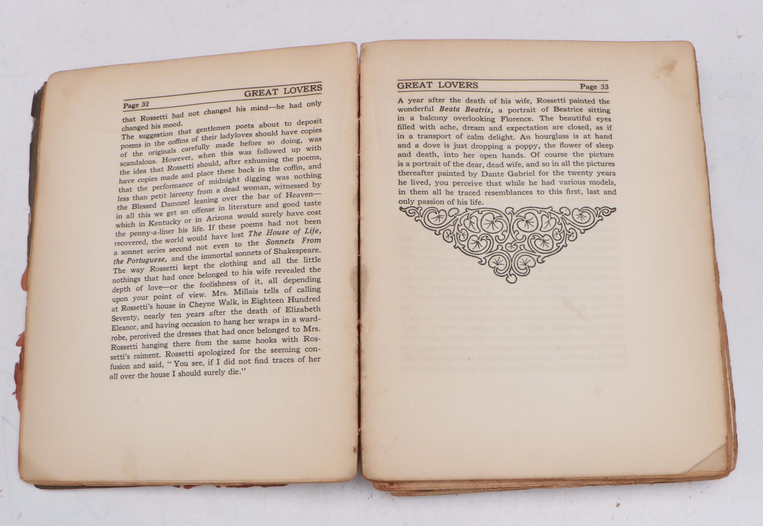 "Little Journeys to the Homes of Great Lovers" by Elbert Hubbard, 1913