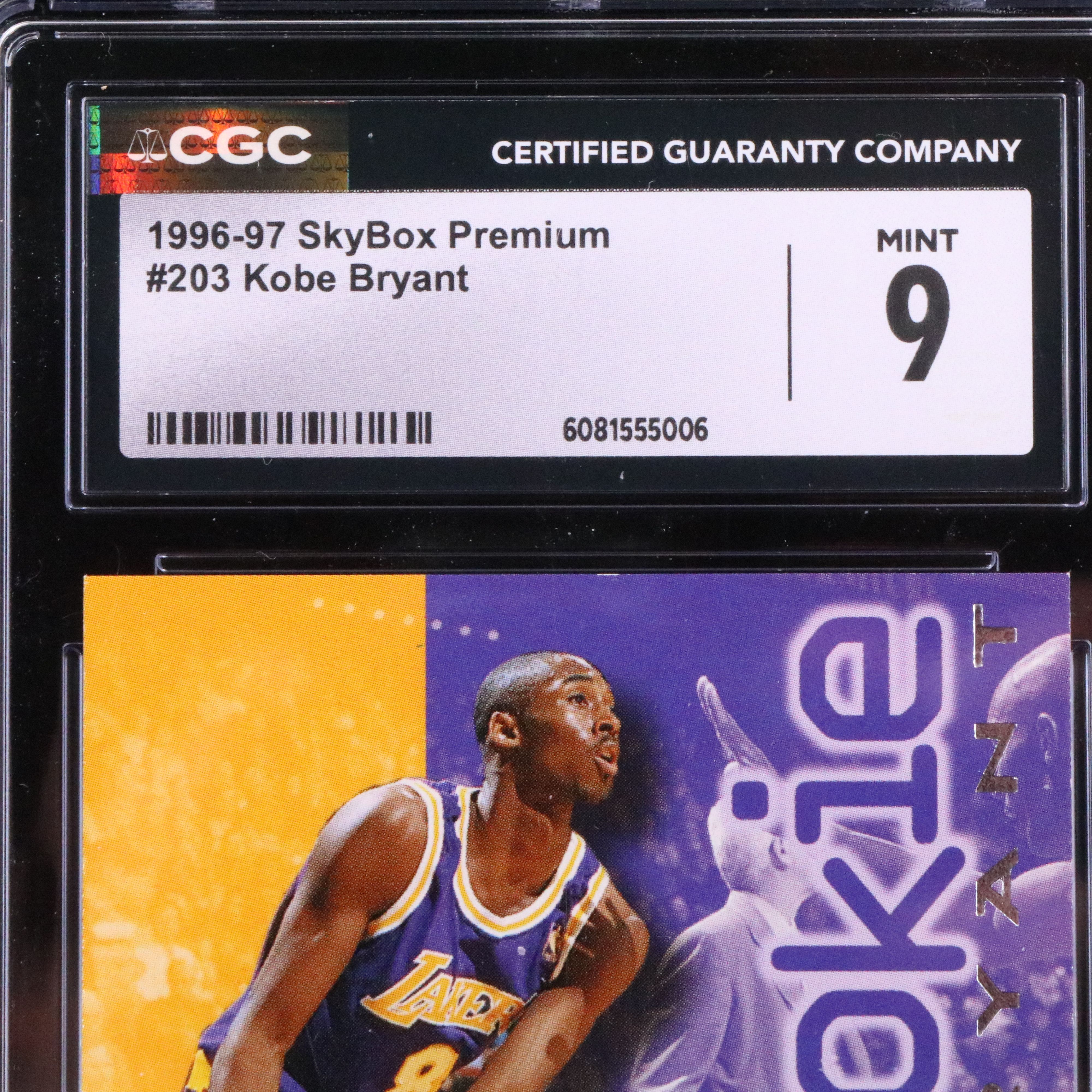 1996-97 Skybox Premium Kobe Bryant Rookie Basketball Card Graded CGC 9