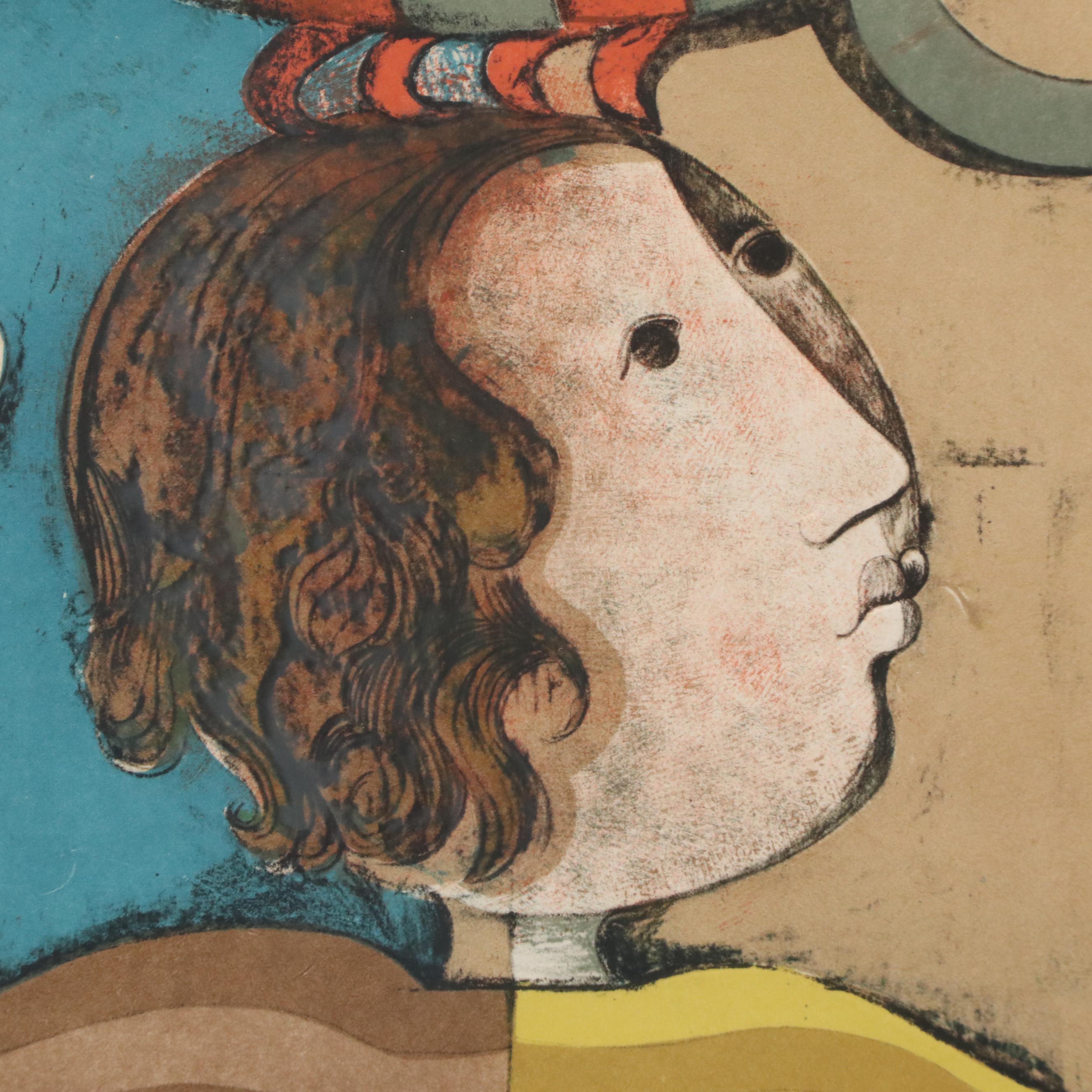 Graciela Rodo Boulanger Embossed Color Lithograph "Zodiac Scorpio"