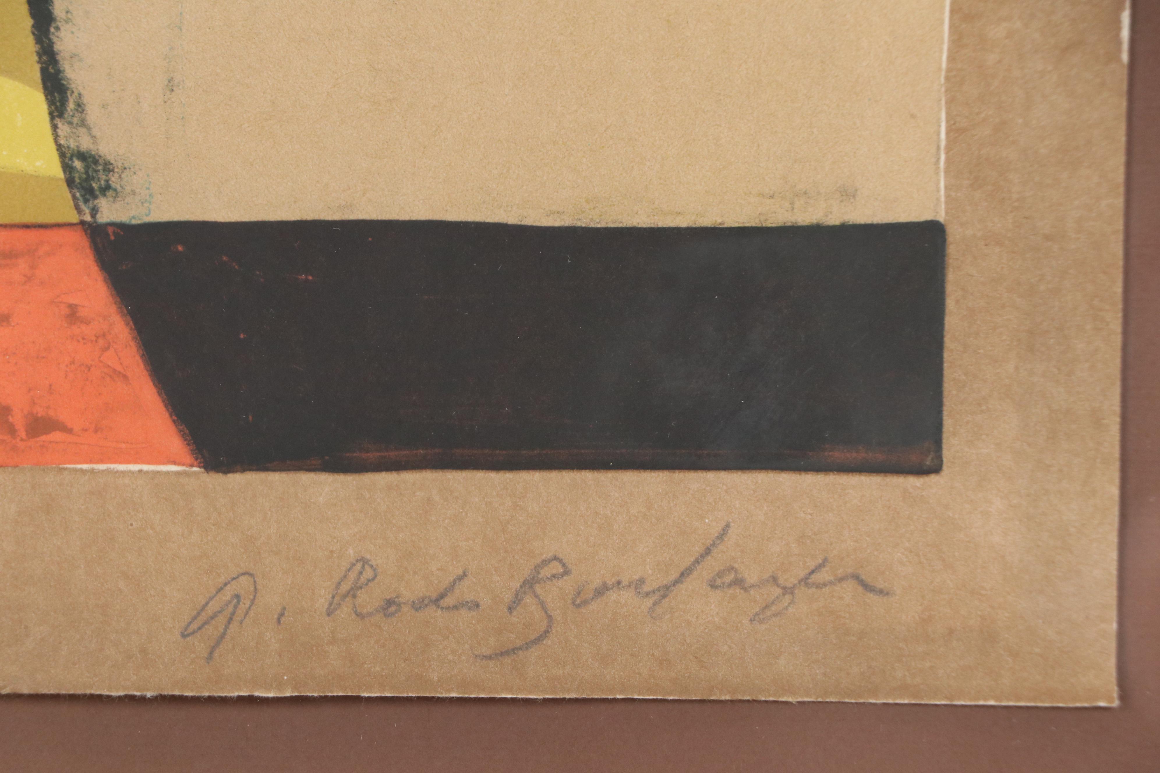 Graciela Rodo Boulanger Embossed Color Lithograph "Zodiac Scorpio"