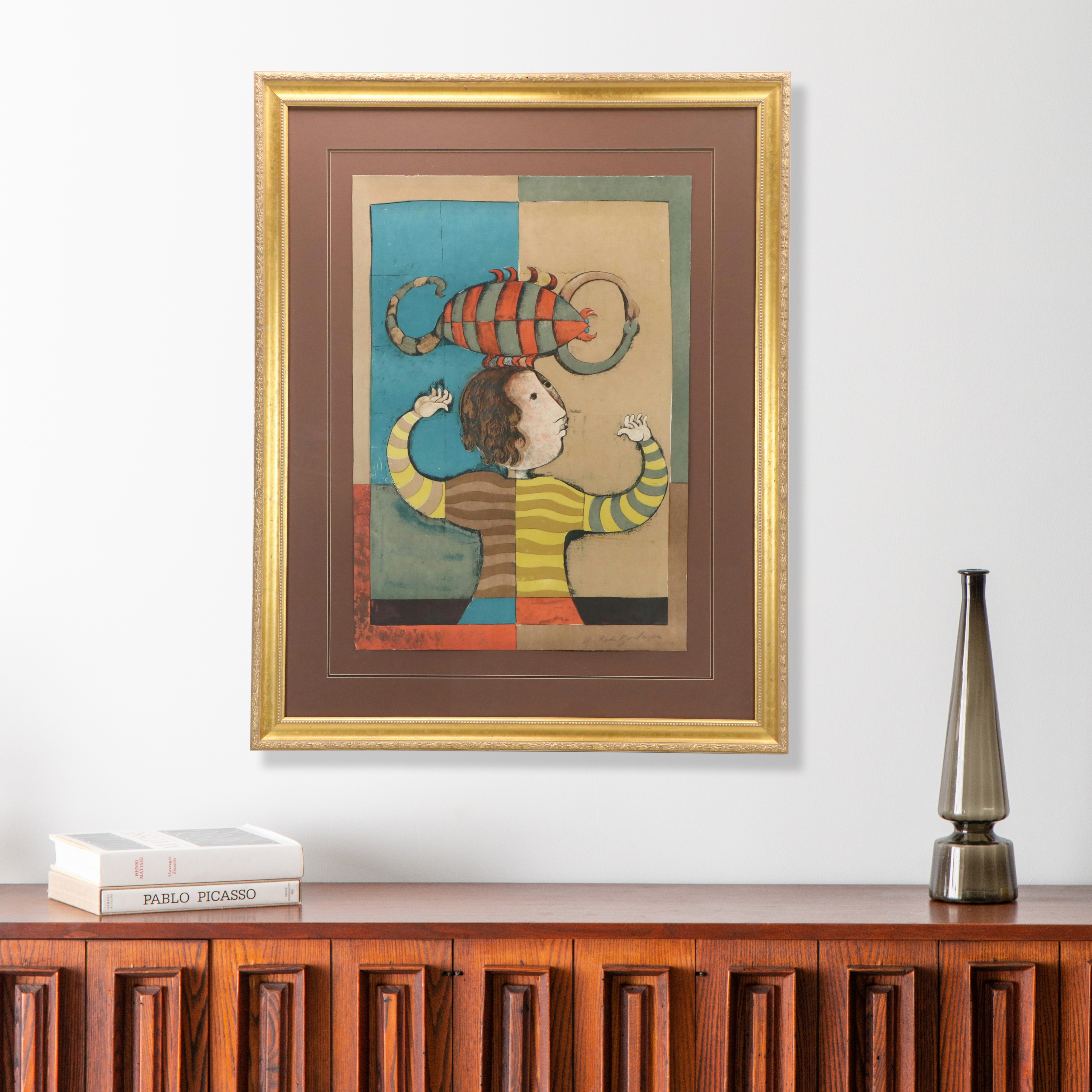 Graciela Rodo Boulanger Embossed Color Lithograph "Zodiac Scorpio"