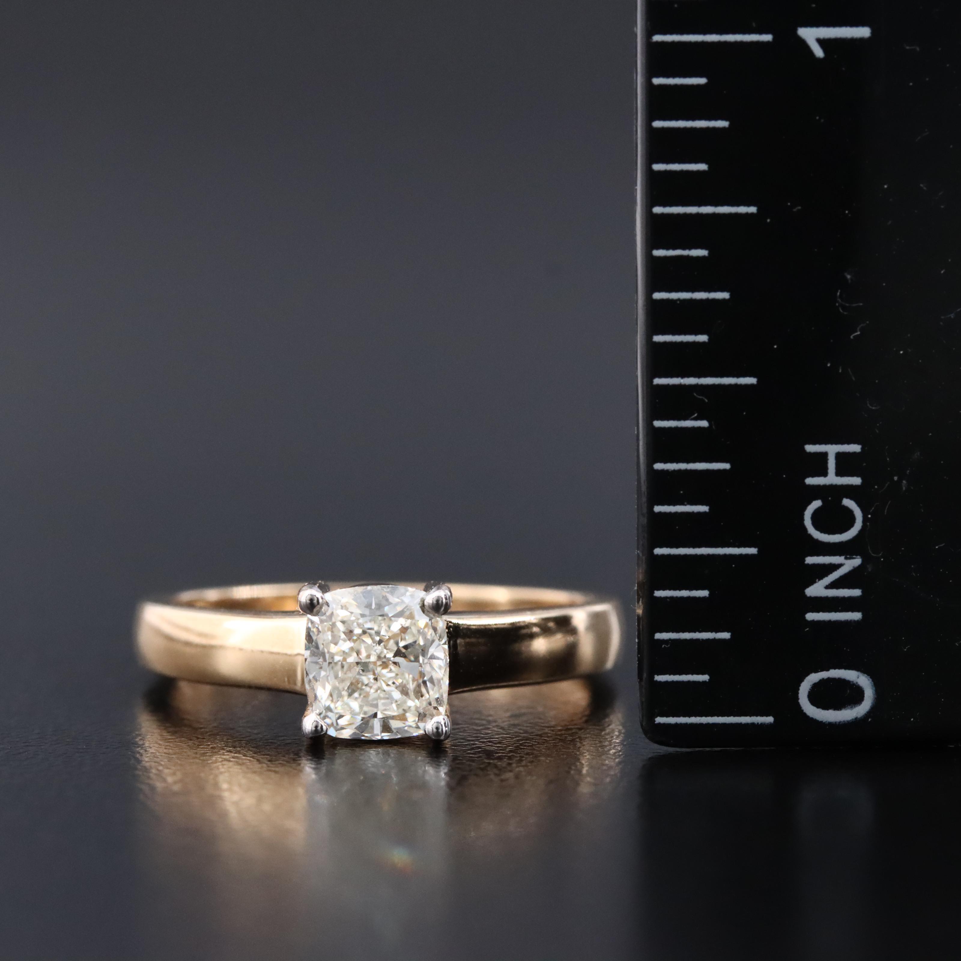 18K 1.00 CTW Diamond Solitaire Ring with GIA Report